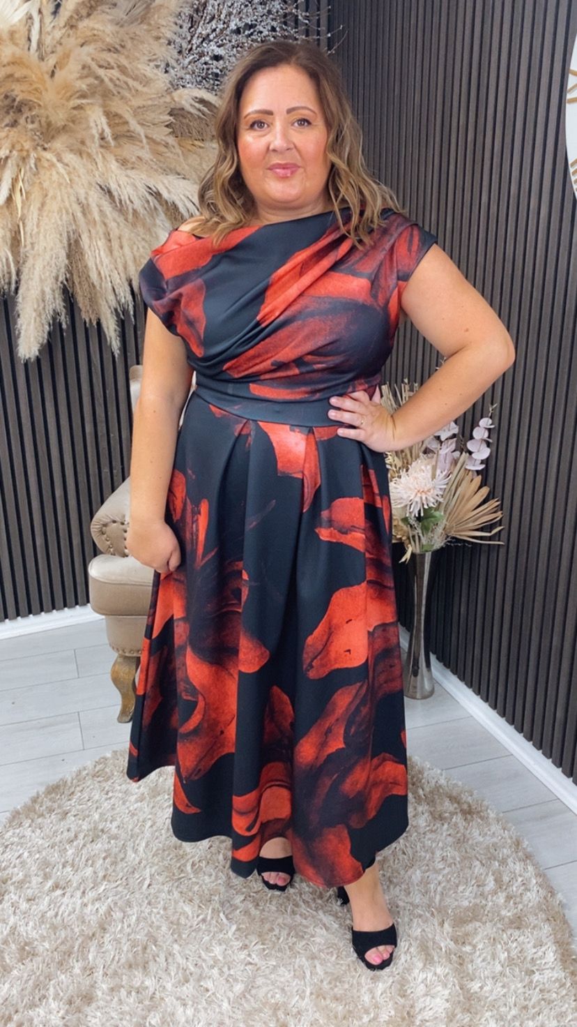 BETTY DRESS - BLACK FLORAL