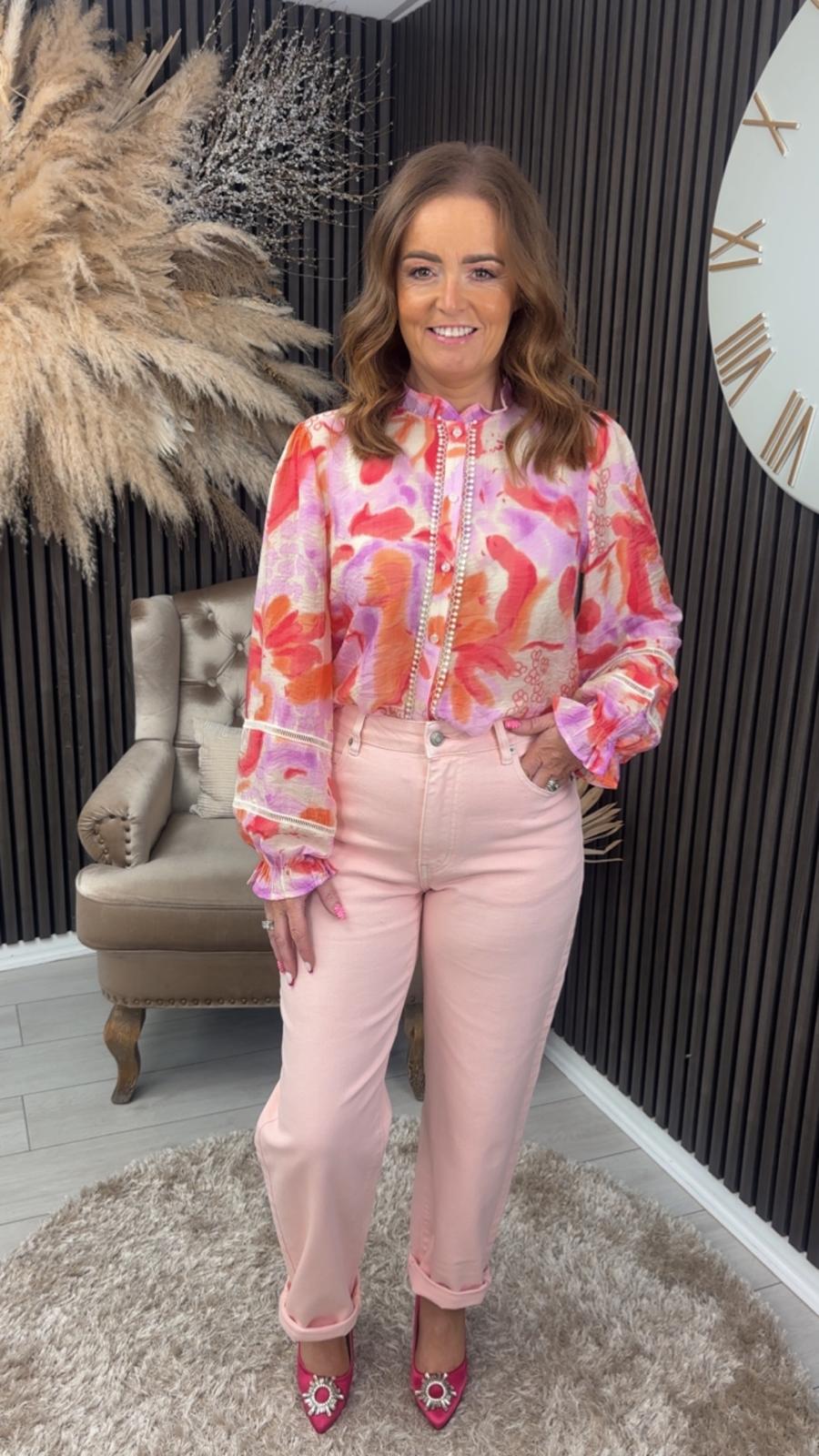 CASEY SHIRT - PINK/LILAC