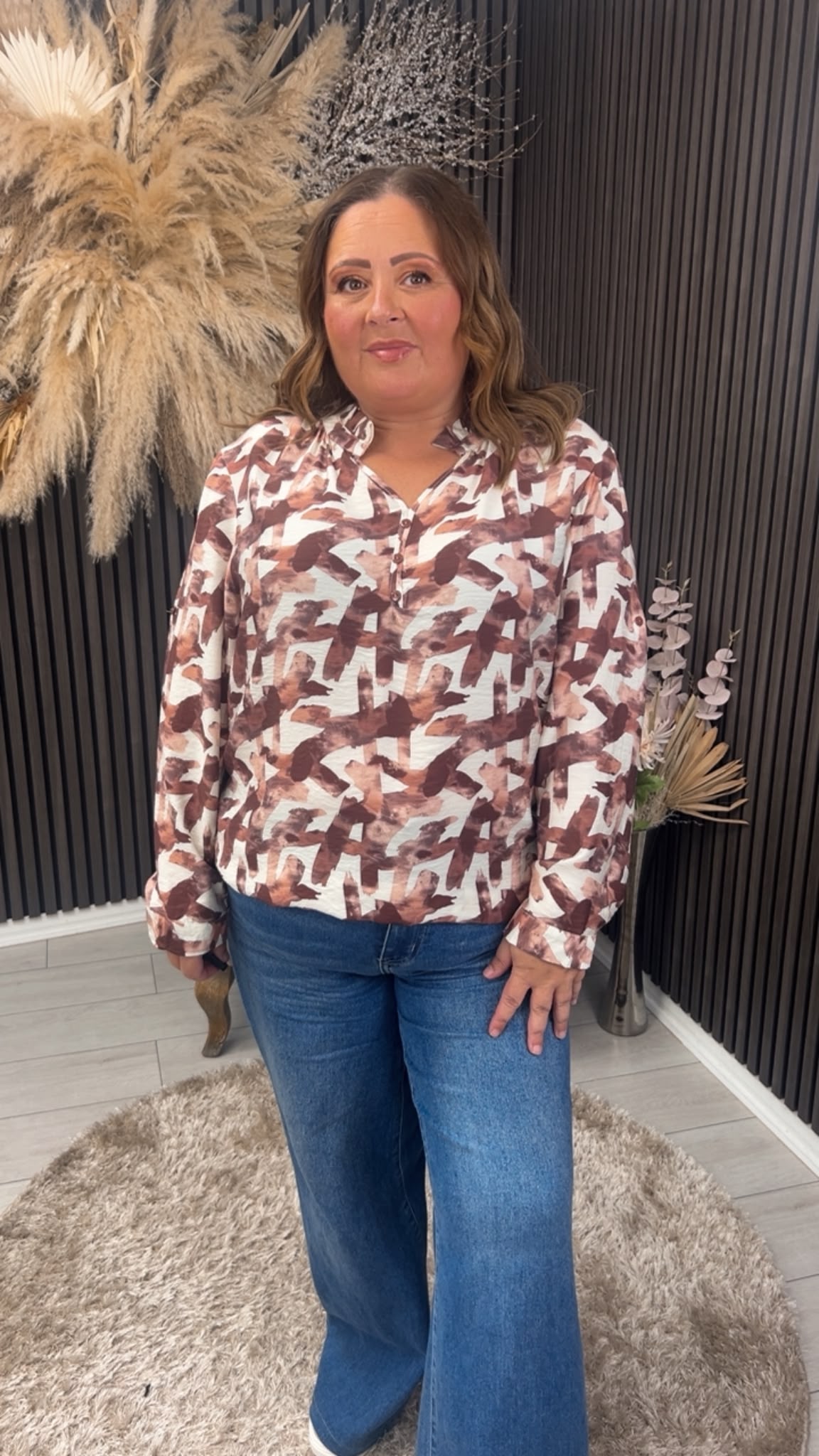 JILLIE TOP - BLUSH/BURGUNDY