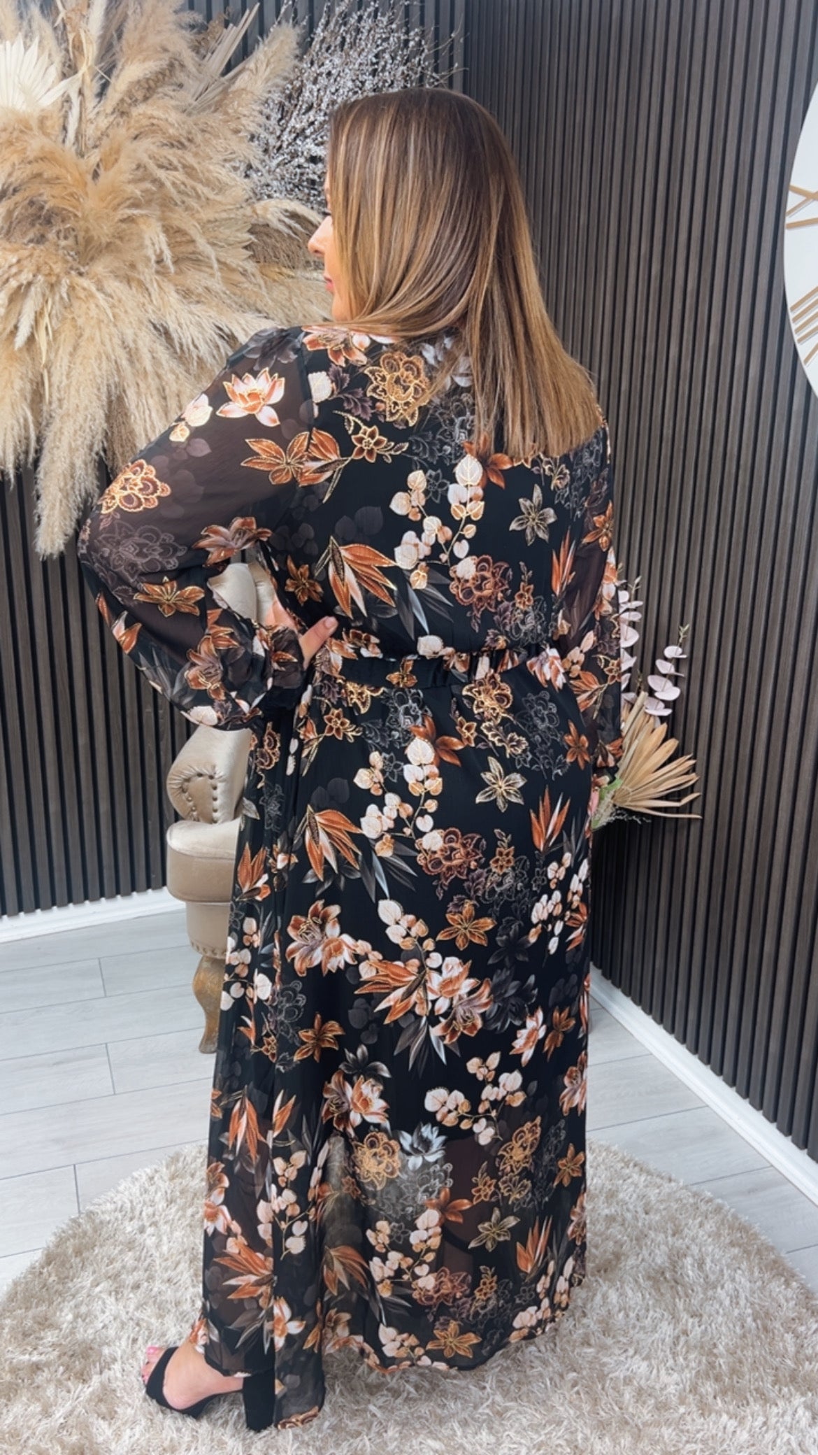 DOTTIE DRESS - BLACK/GOLD