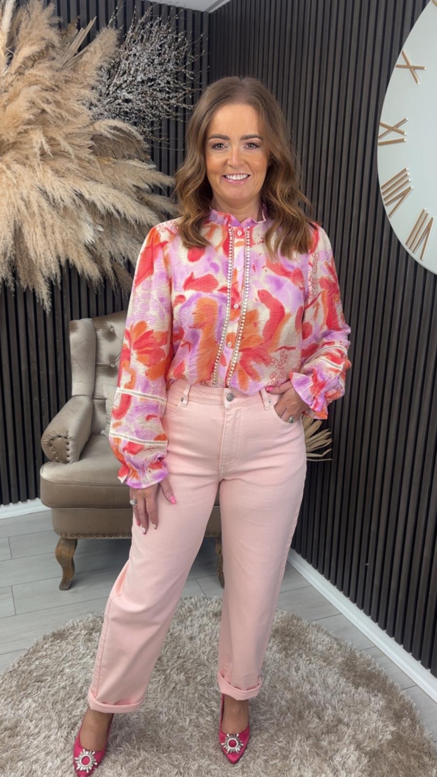 CASEY SHIRT - PINK/LILAC