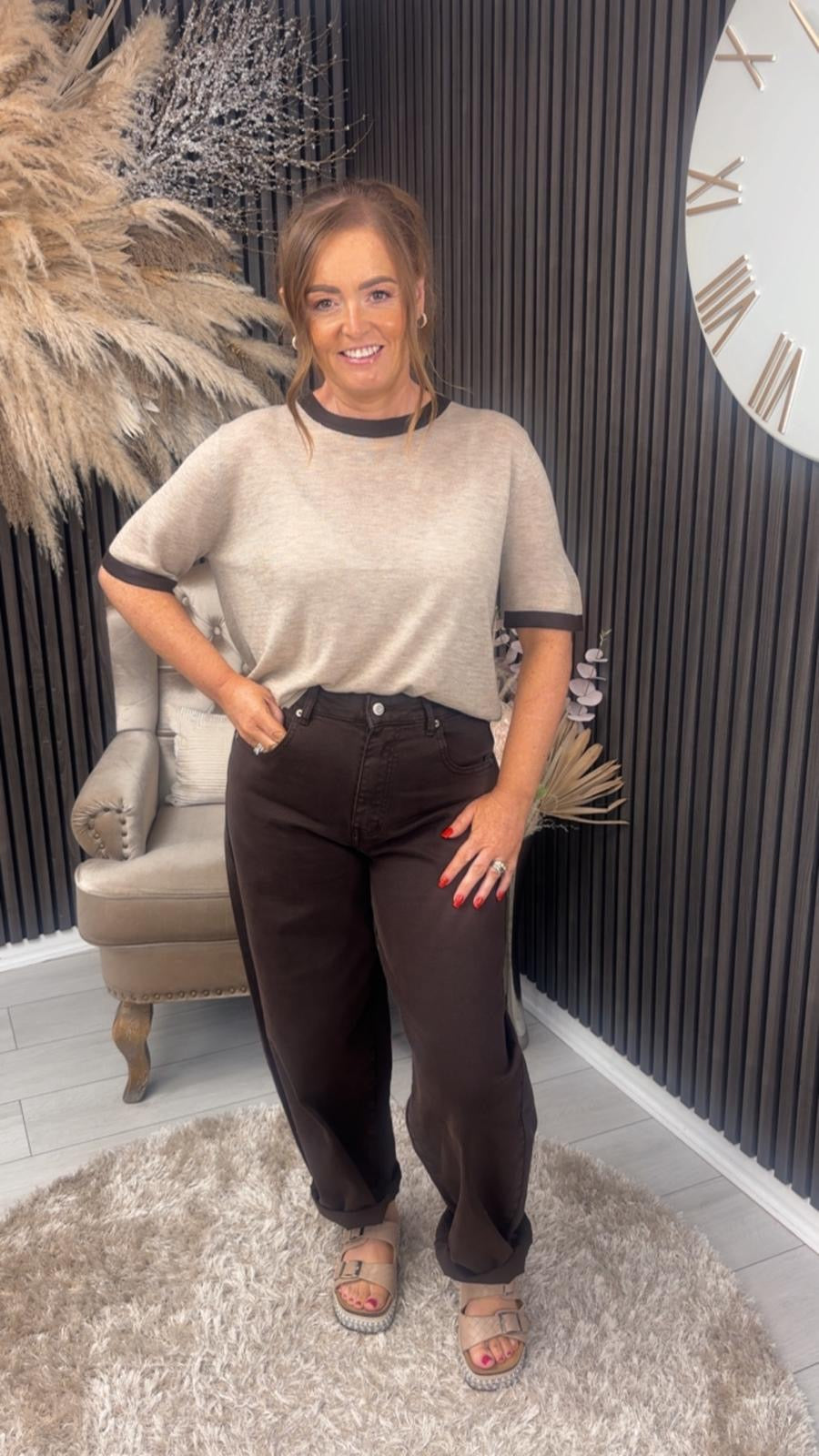 EDITH TOP - TAUPE