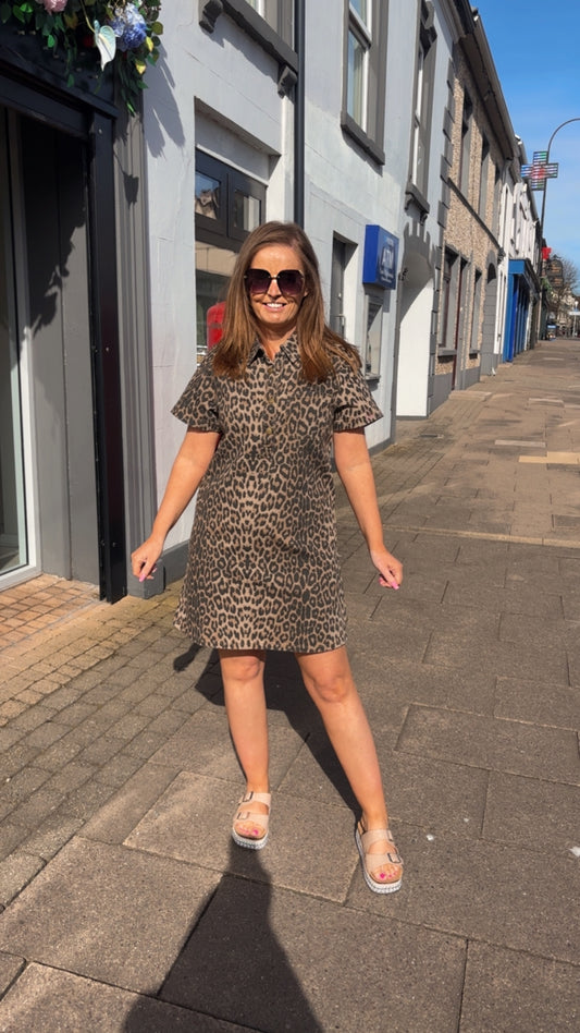 LAINEY DRESS - LEOPARD