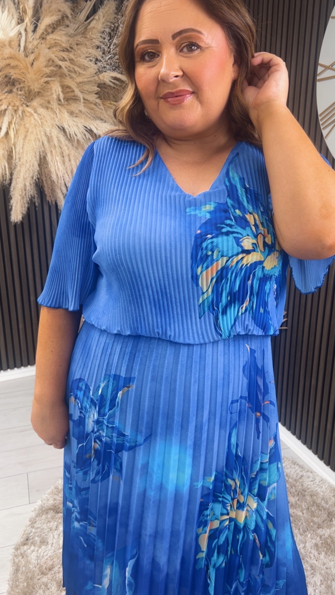 VALENCIA DRESS - BLUE FLORAL