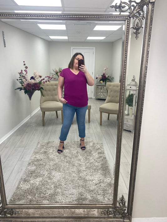 BERNADETTE TOP - MAGENTA