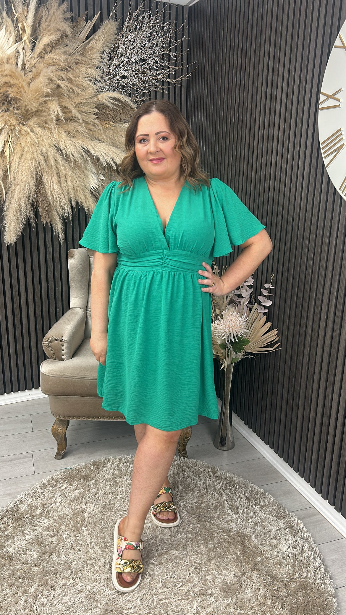 ELLA DRESS - GREEN