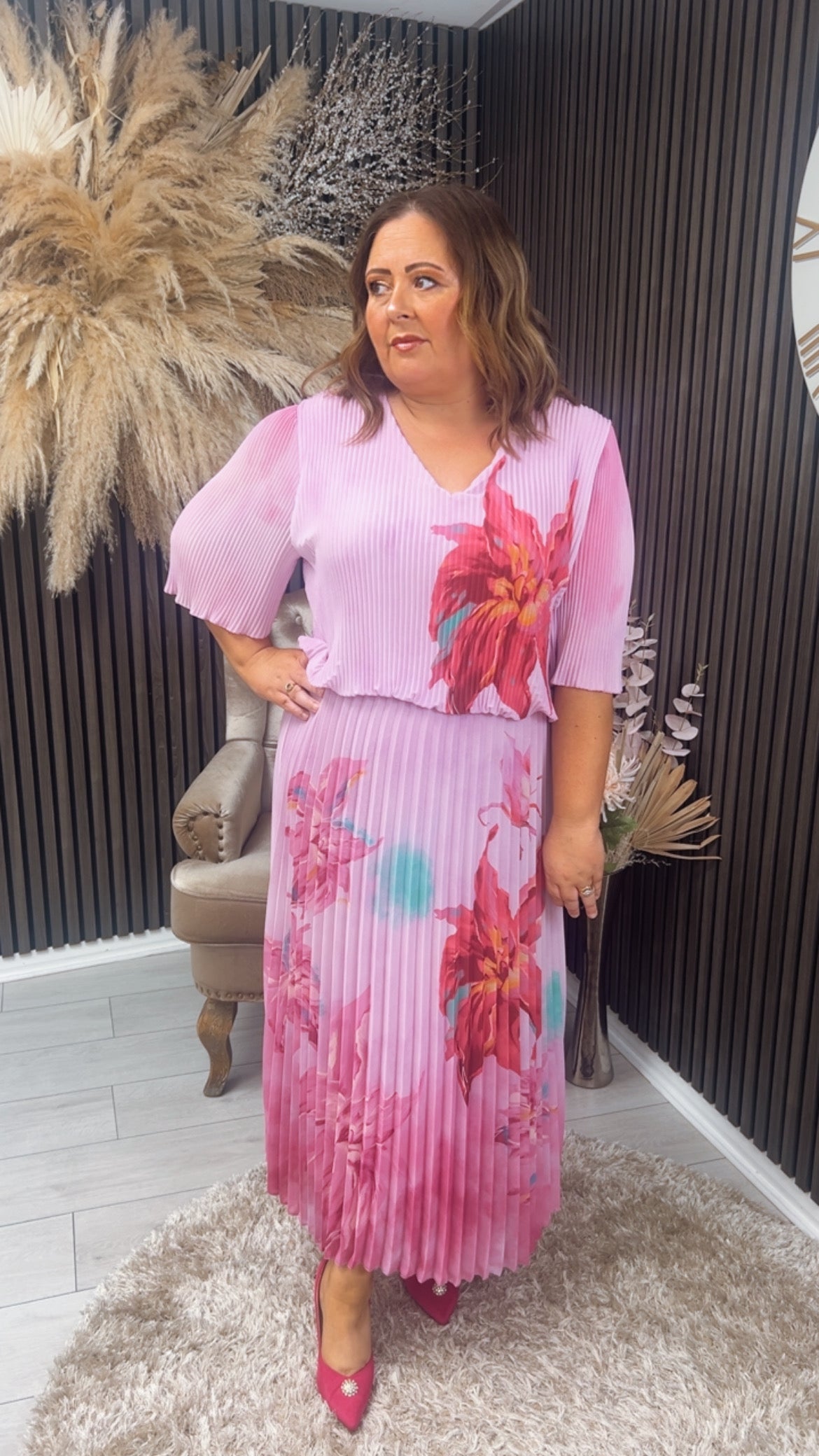 VALENCIA DRESS - PINK FLORAL