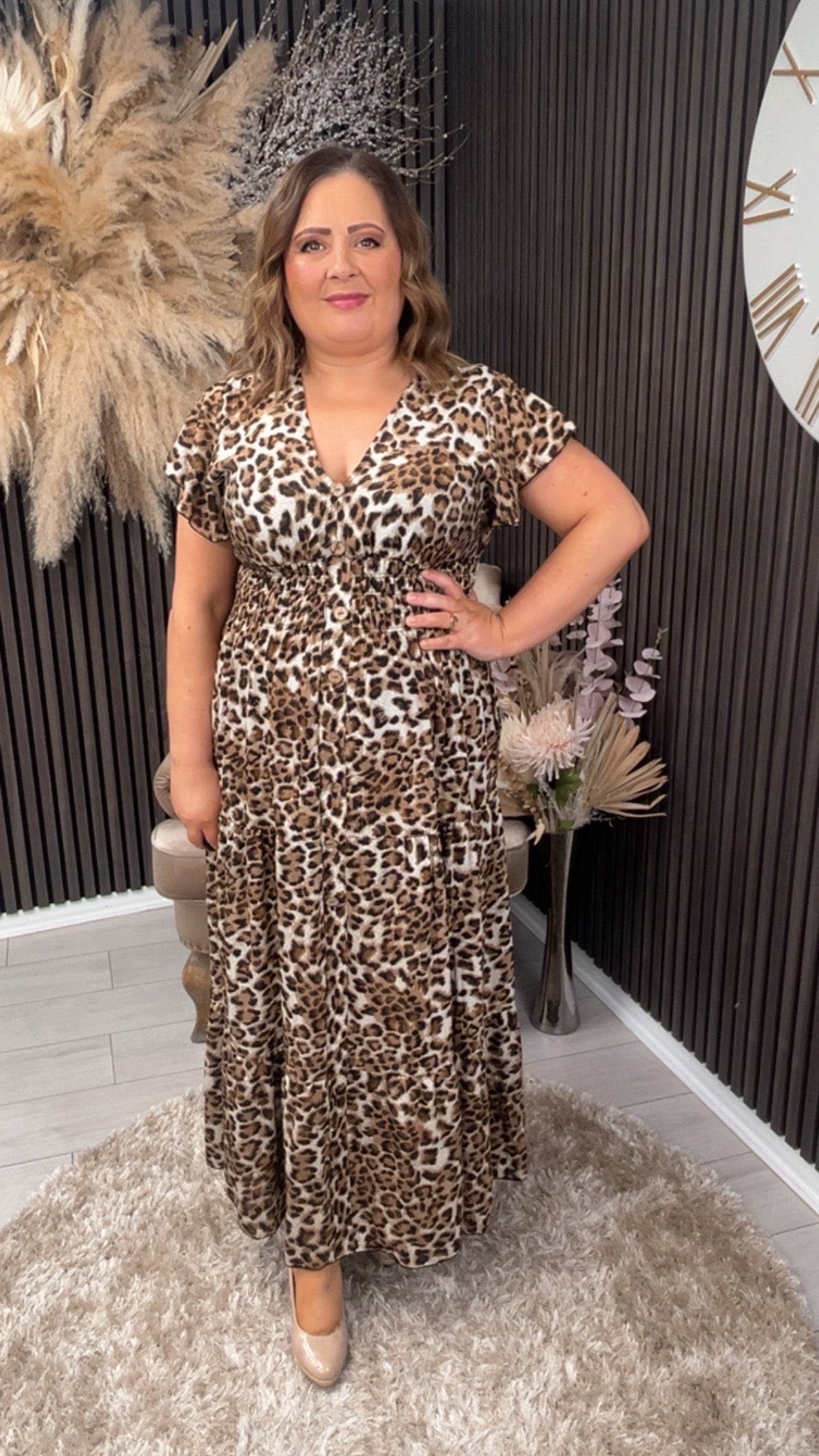 JILLIAN DRESS - LEOPARD PRINT