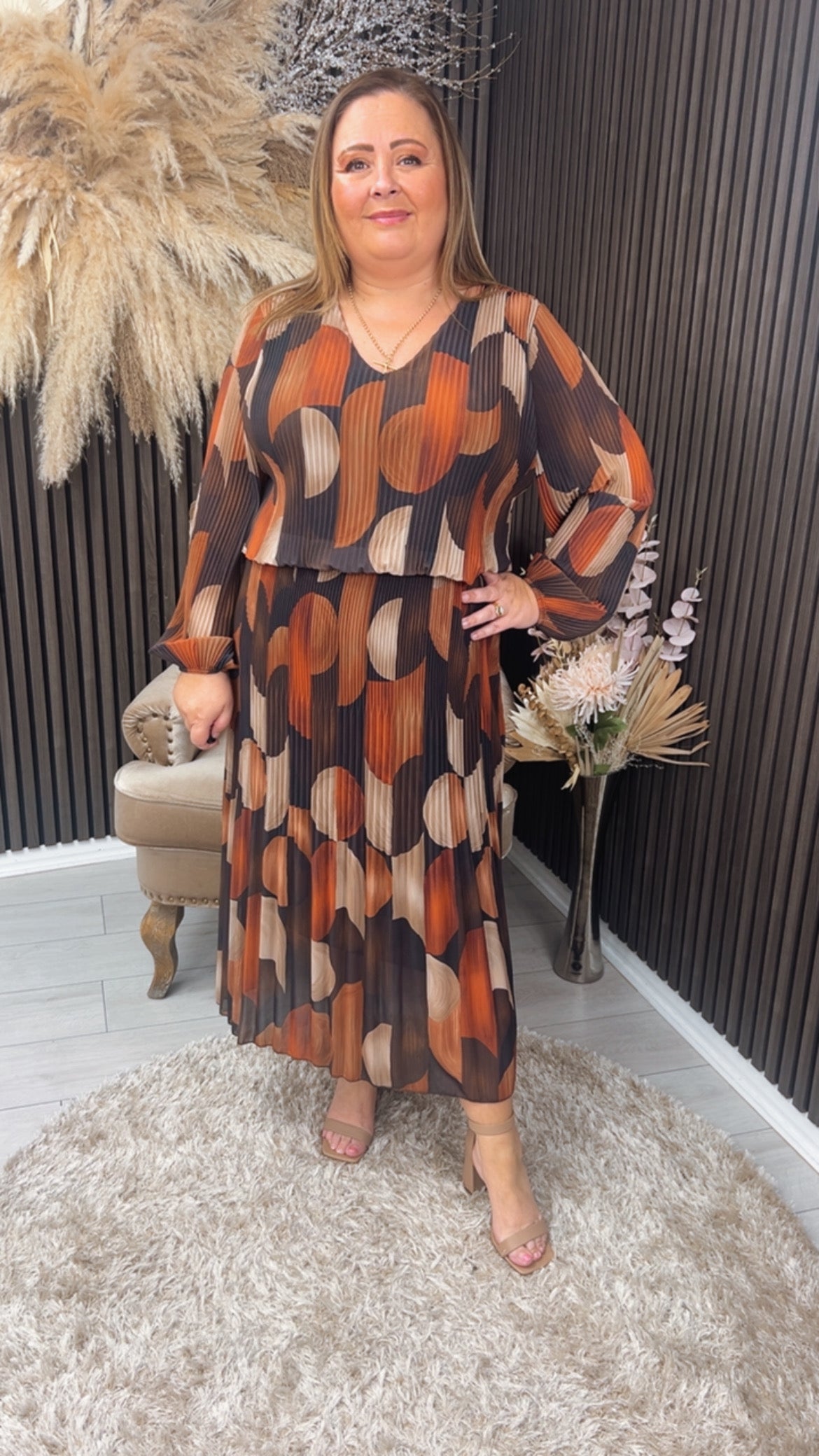 LOIS DRESS - BROWN