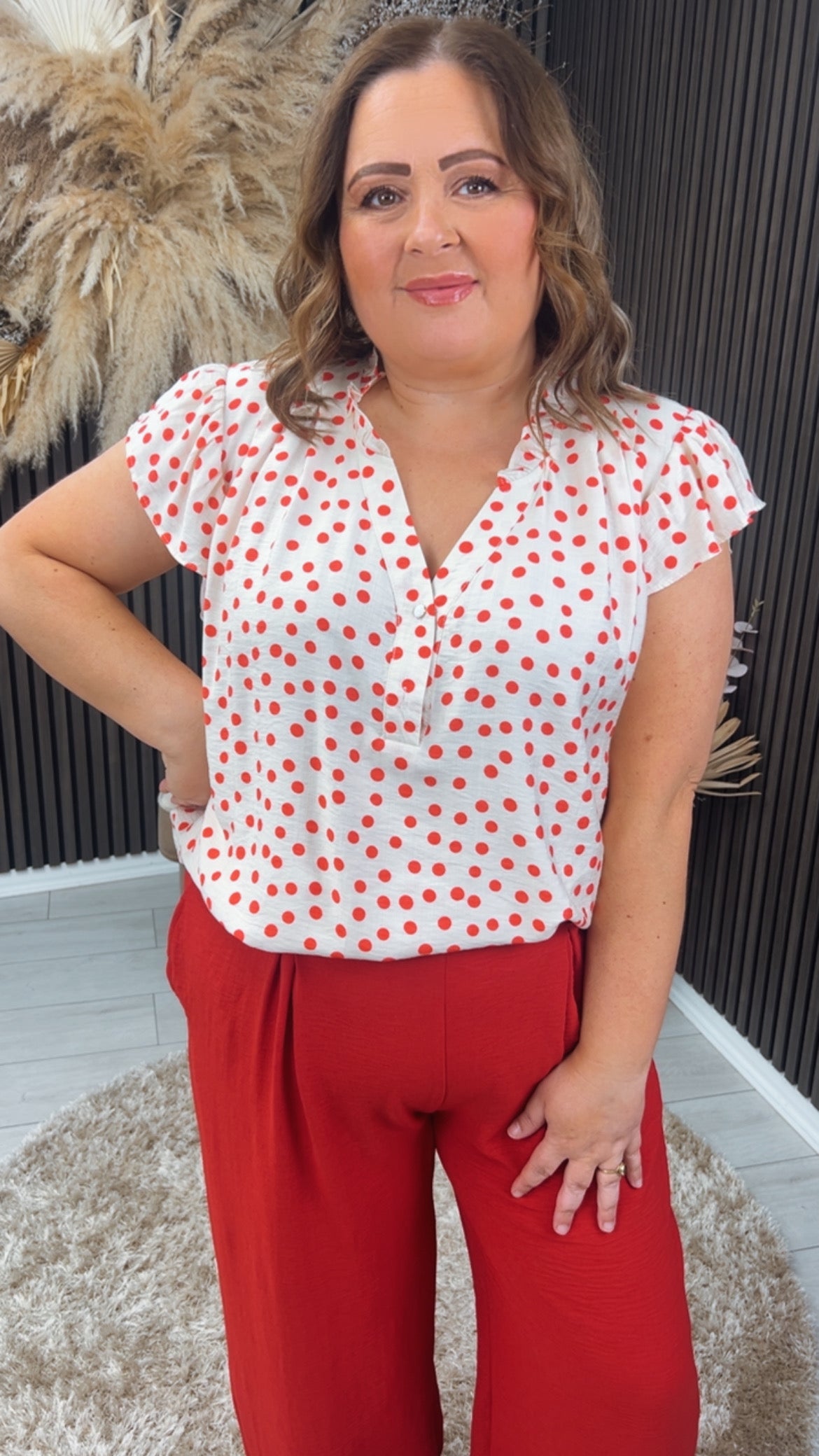 ELSIE TROUSER - RED