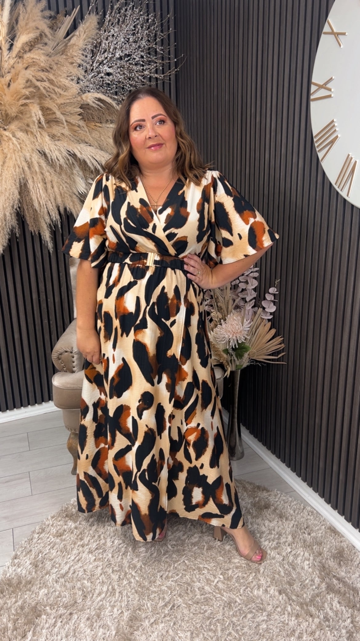 HARPER DRESS - BROWN