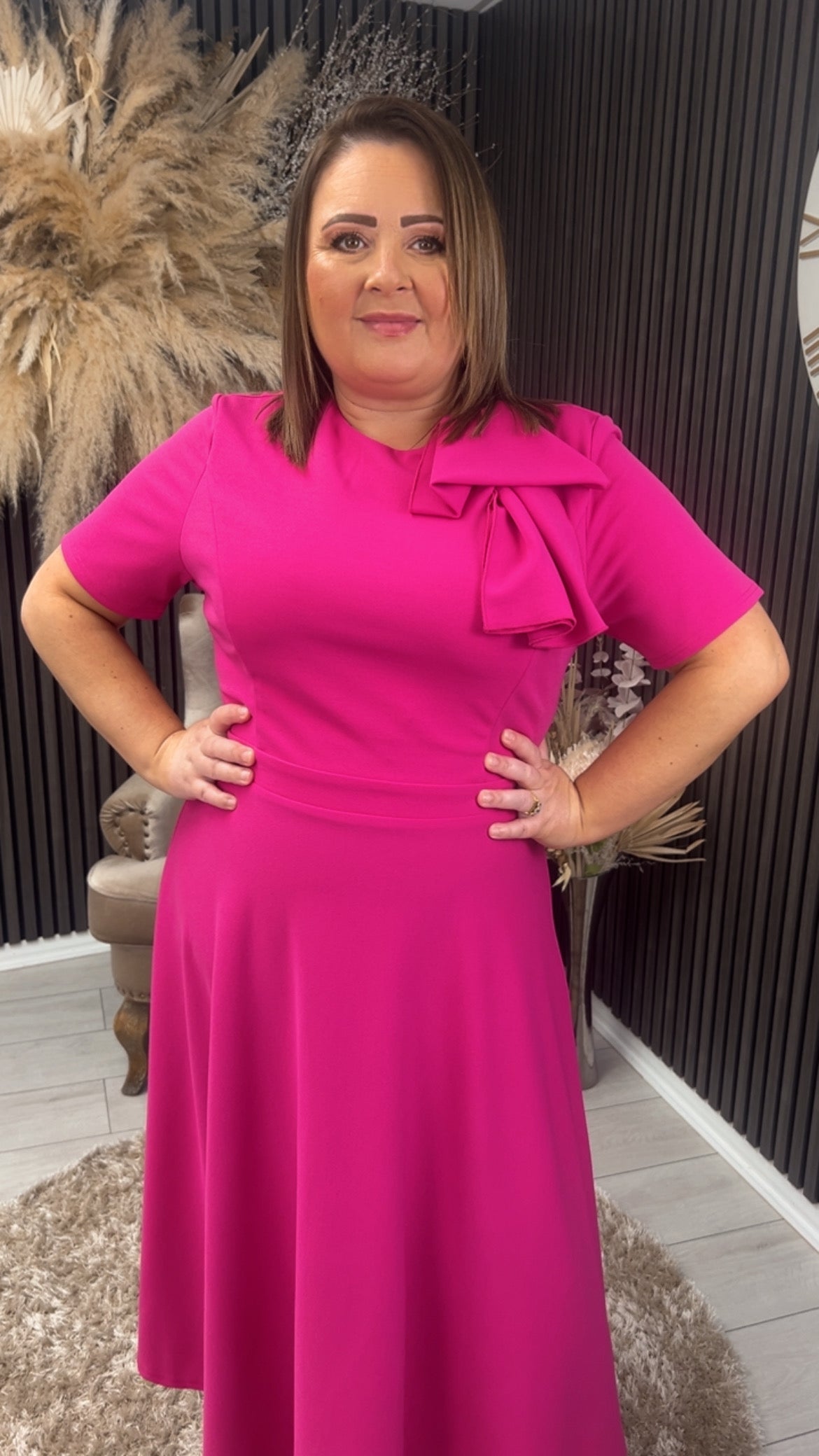 MINTA BOW DRESS - PINK