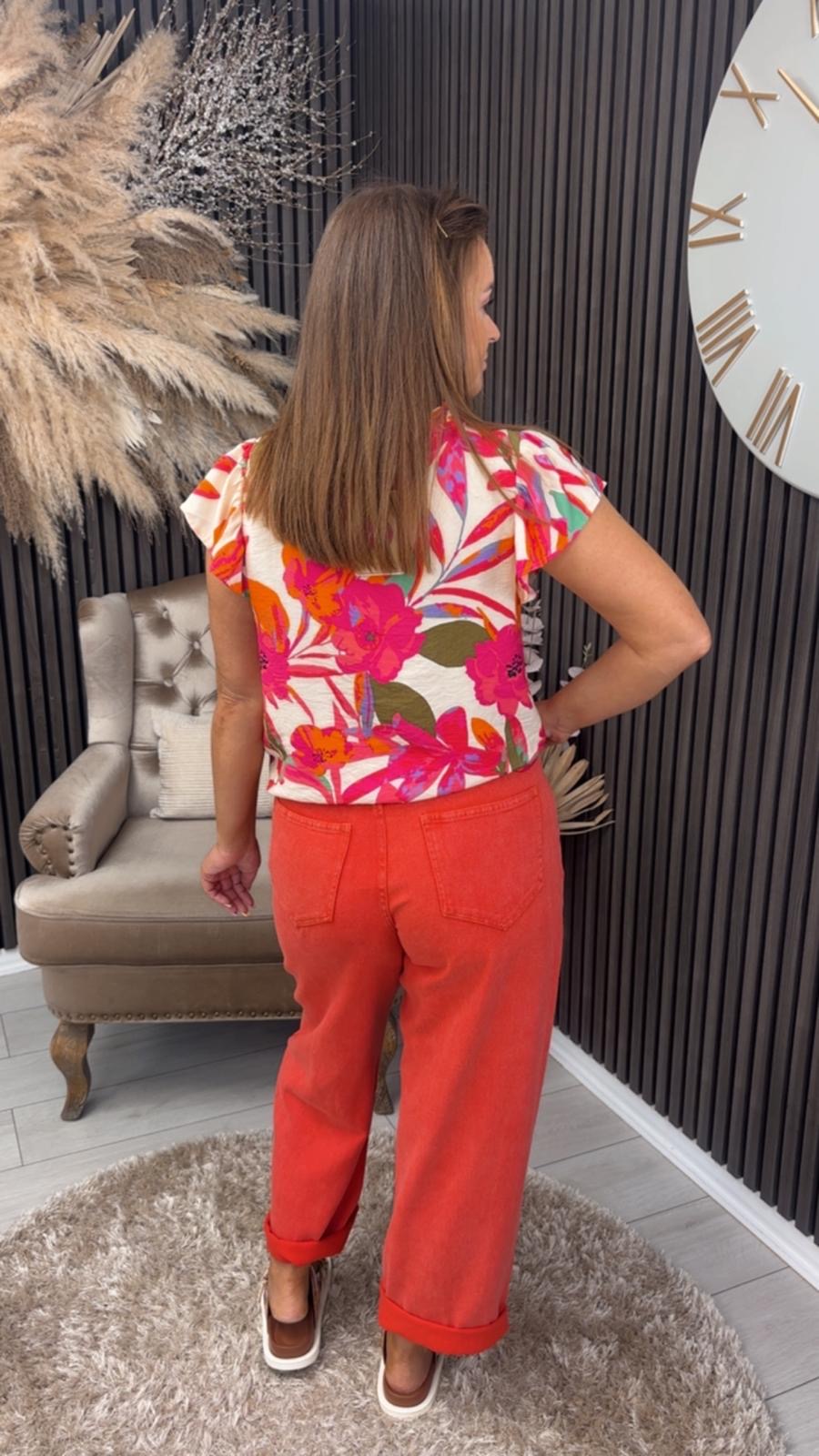 JEANIE JEANS - CORAL