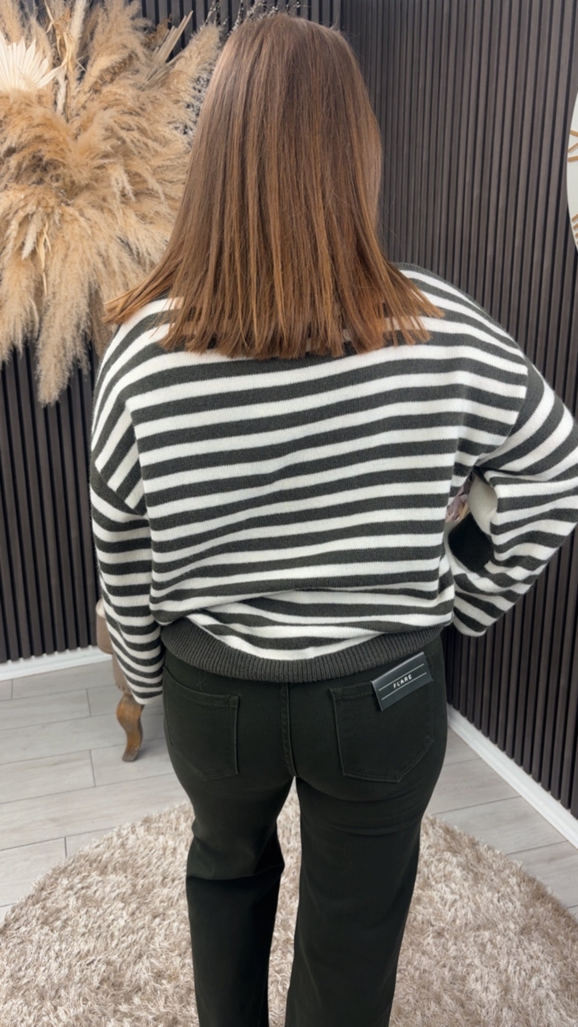 LESLEY JUMPER - CREAM/KHAKI