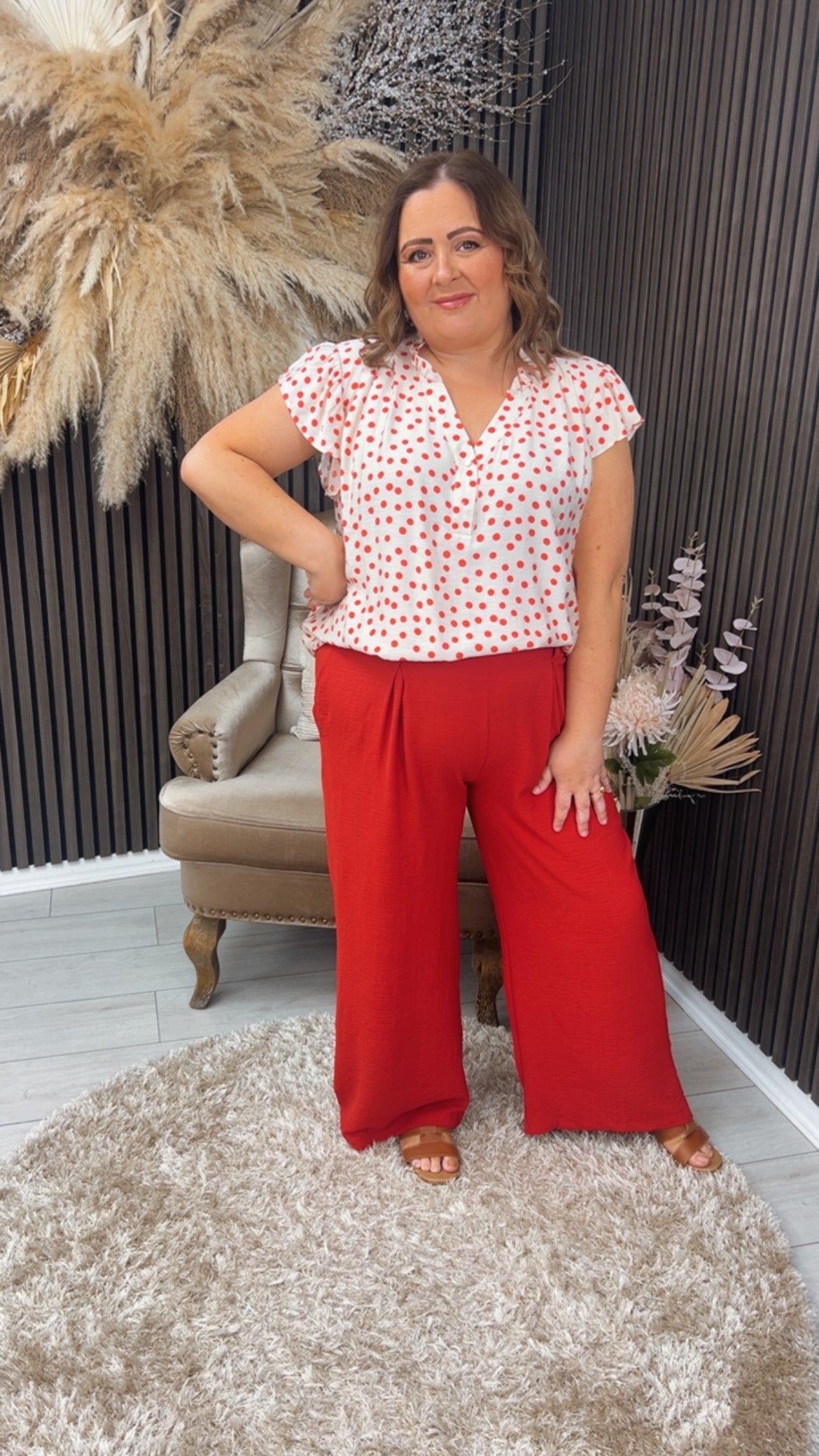 ELSIE TROUSER - RED