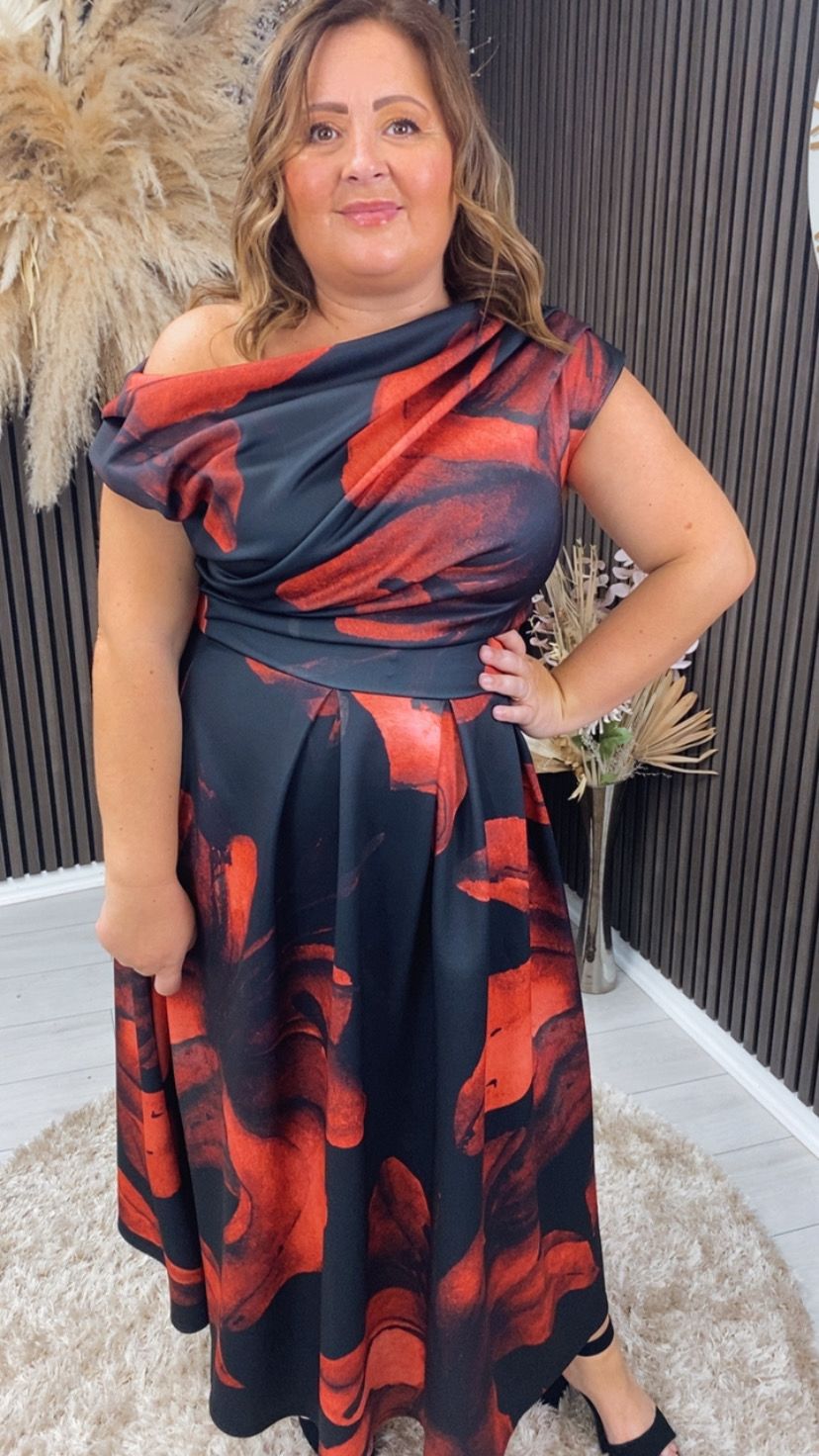 BETTY DRESS - BLACK FLORAL