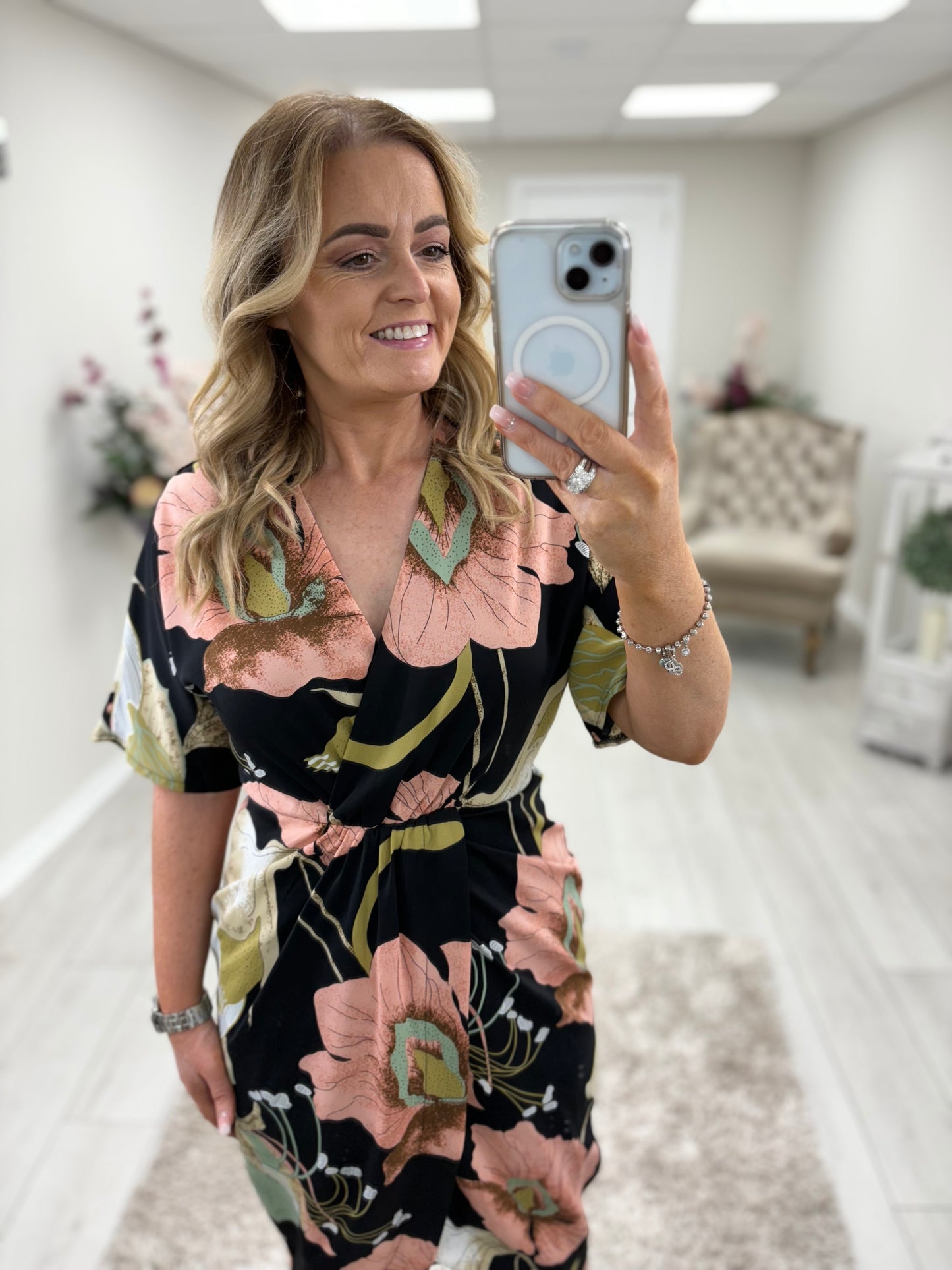 CHELSEA DRESS - BLACK/BLUSH