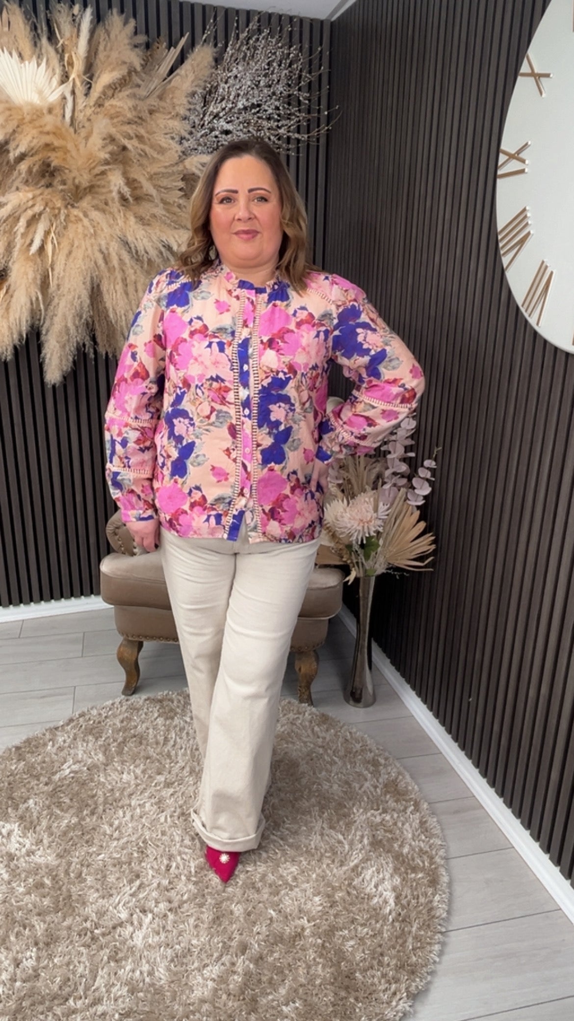 SHEILA TOP - ROSE FLORAL