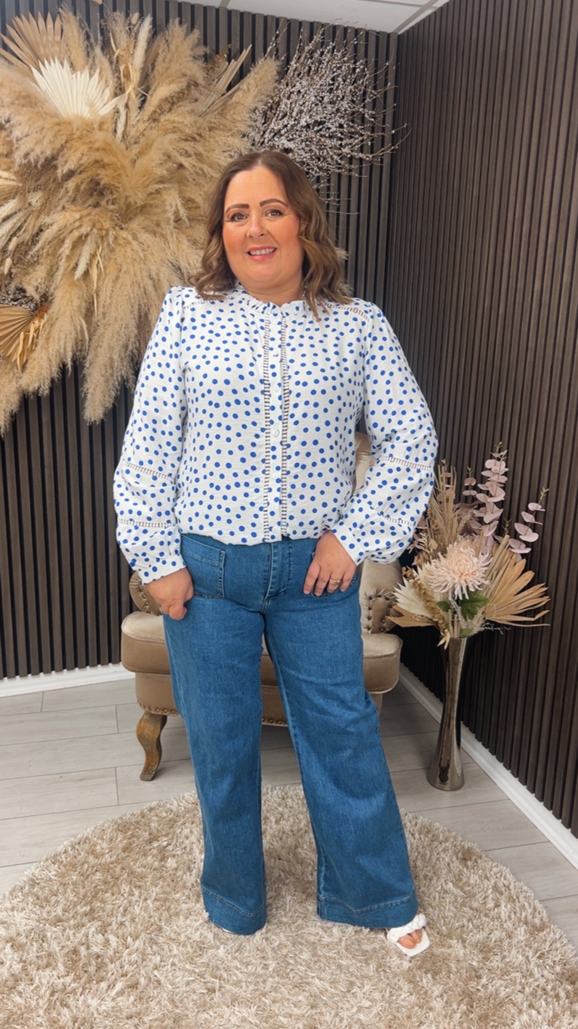 LEAH SHIRT - BLUE SPOT