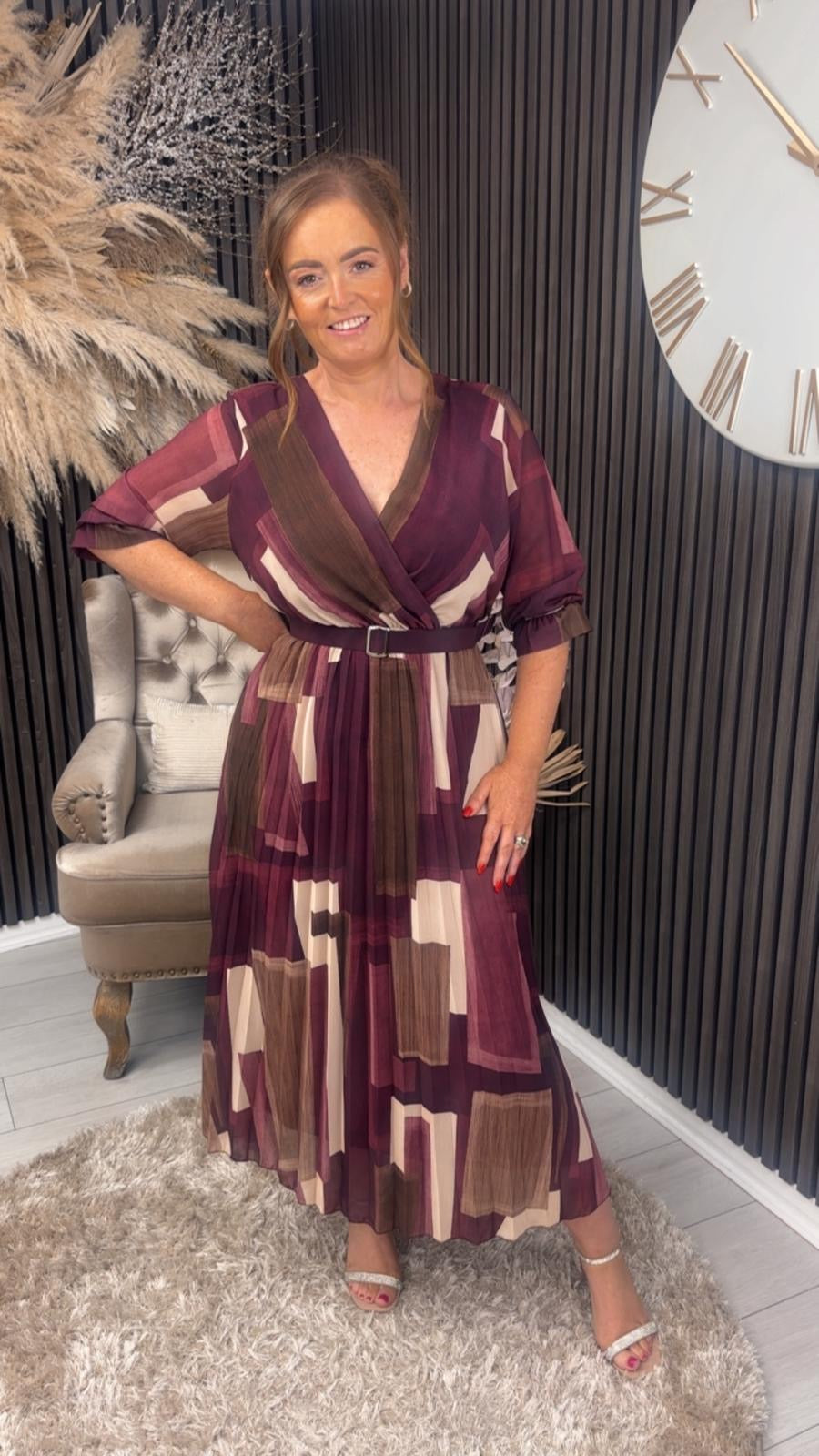 JORDYN DRESS - WINE
