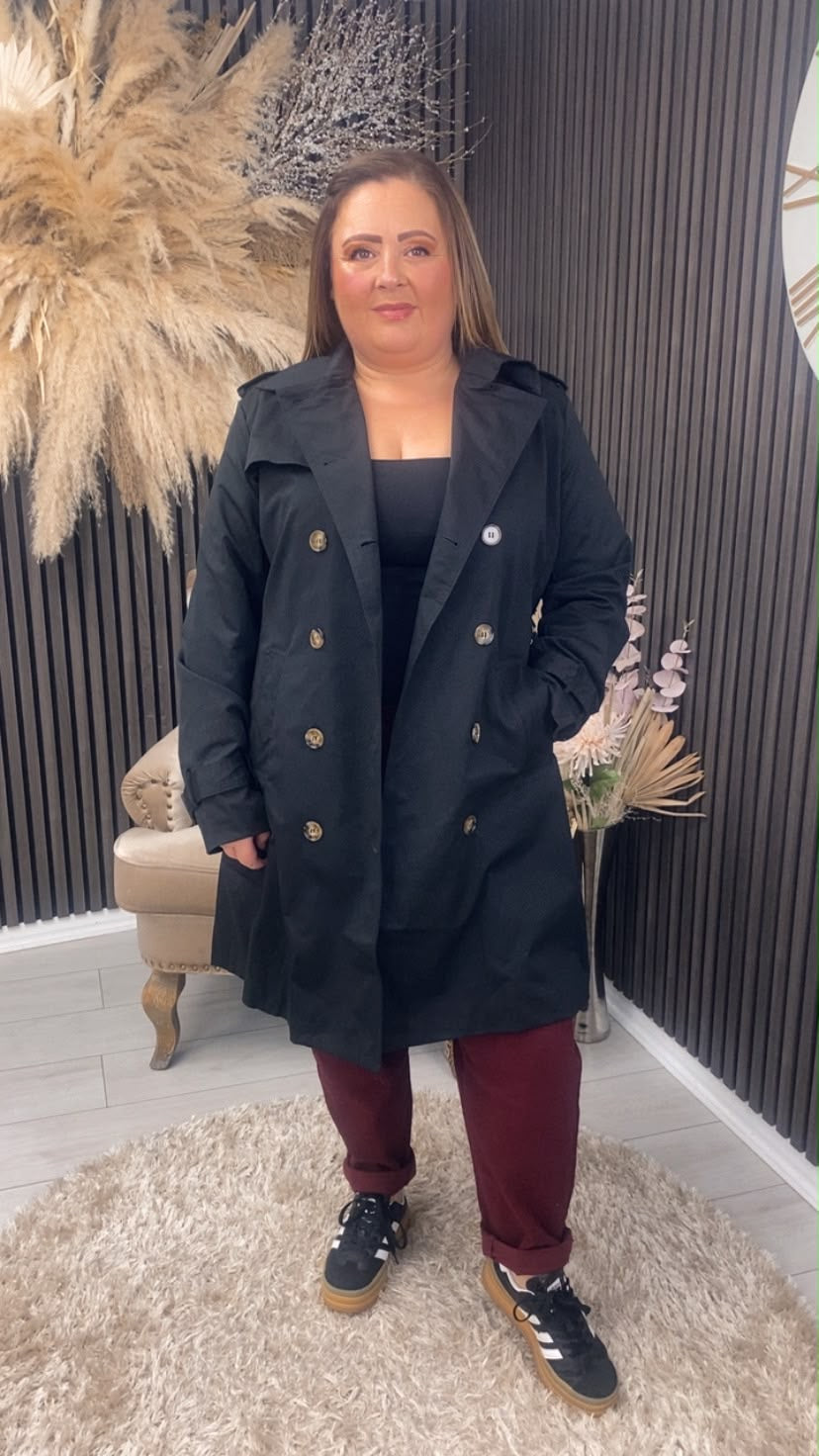 PATSY TRENCH COAT - BLACK