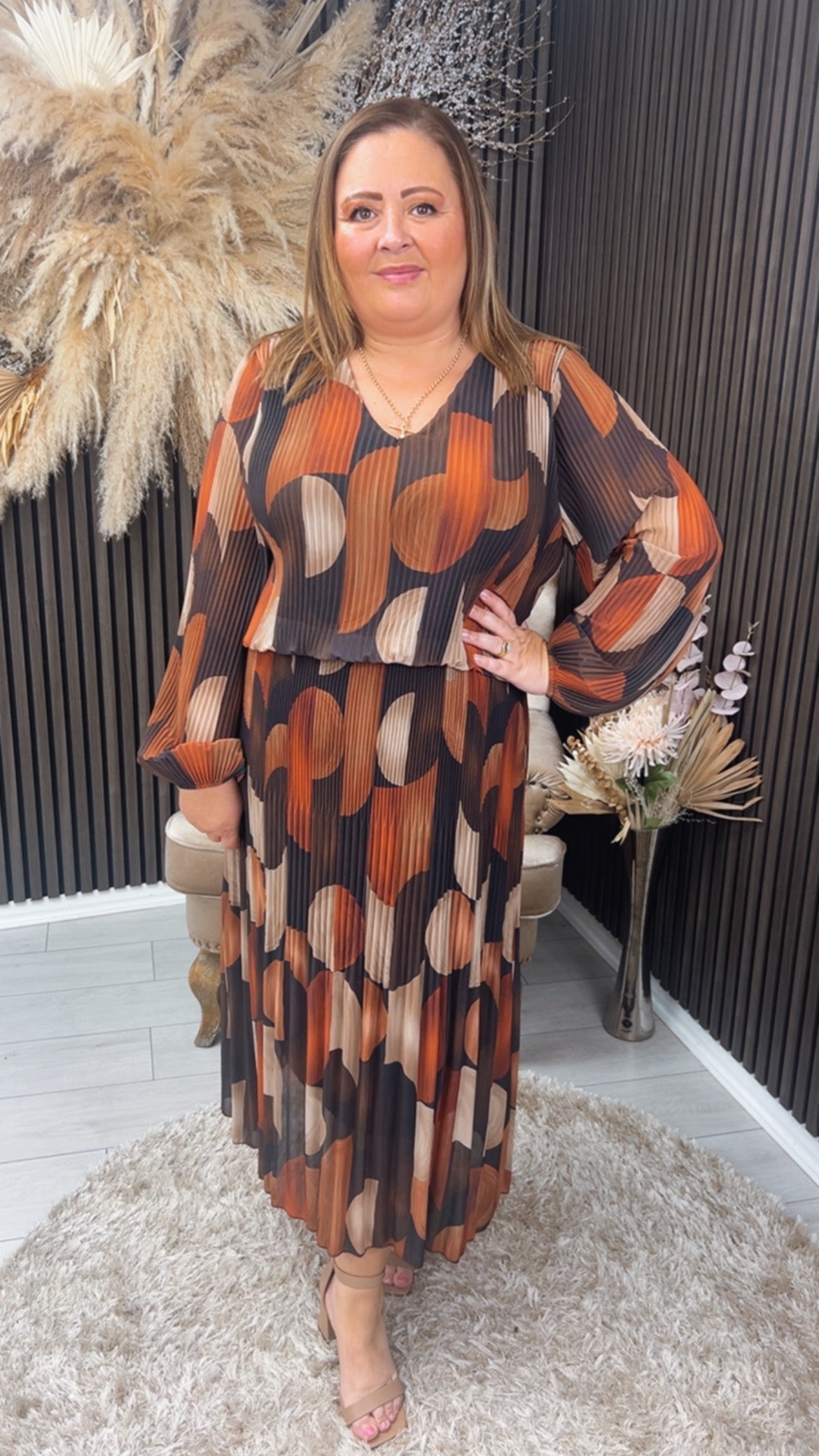 LOIS DRESS - BROWN