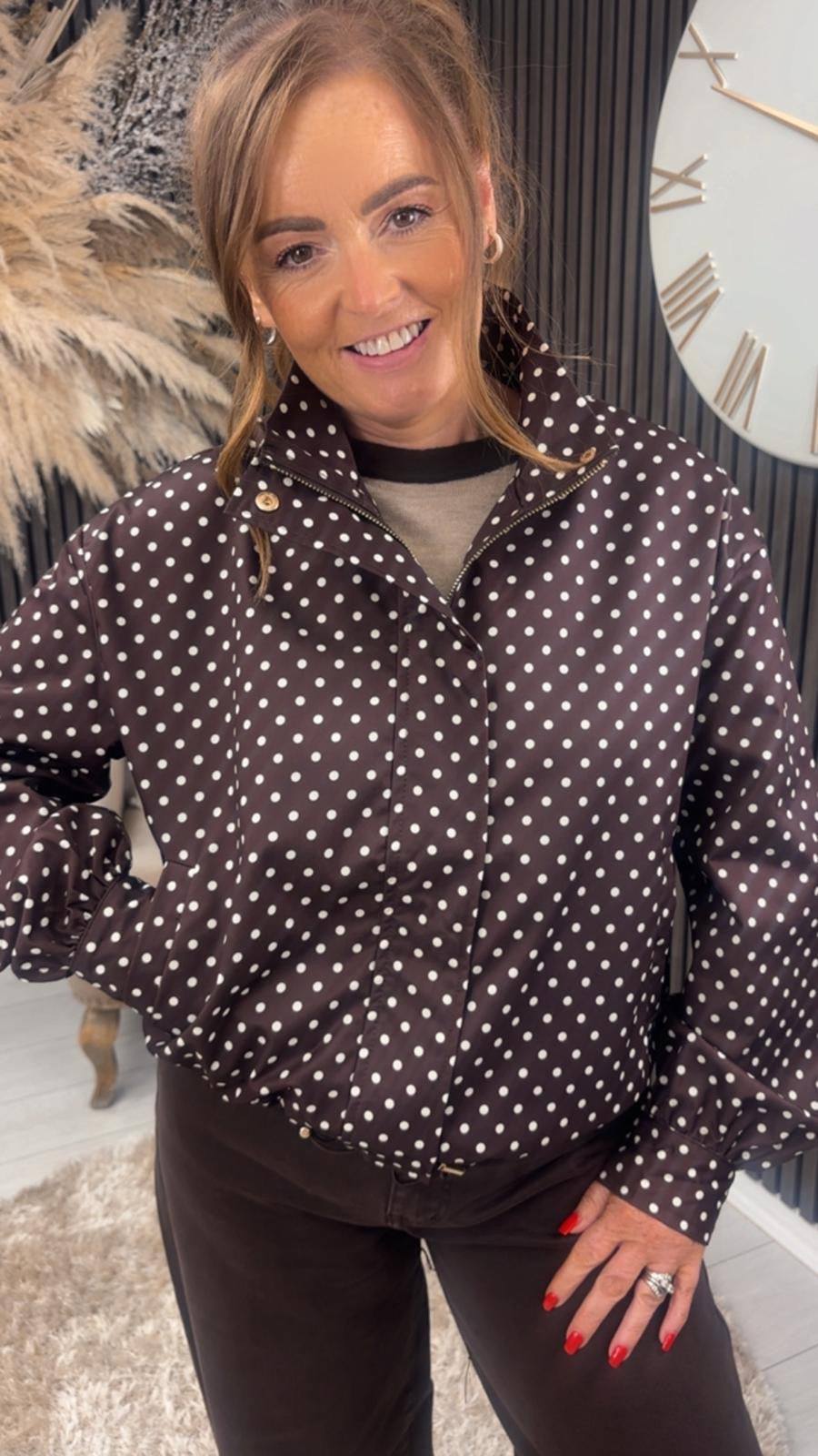 MAIREAD JACKET - BROWN SPOT