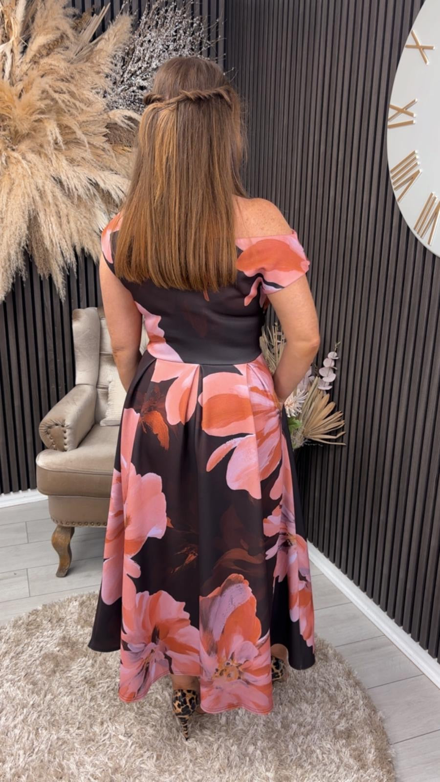 BETTY DRESS - BROWN FLORAL