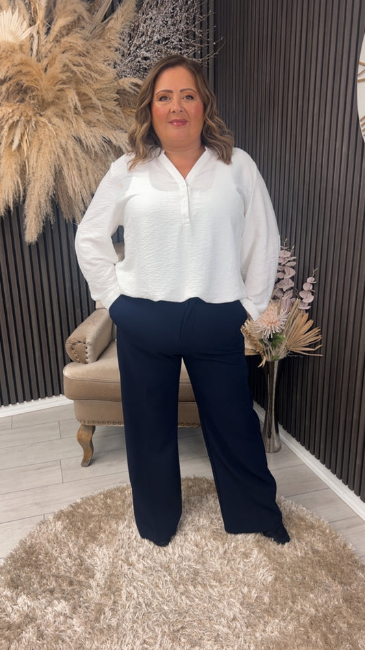 TEYAH TROUSERS - NAVY