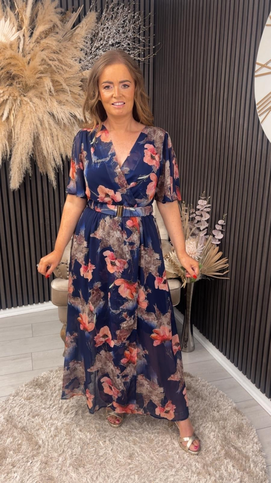 TARA DRESS - NAVY