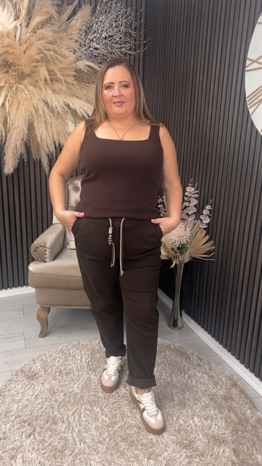BRYONY VEST - BROWN
