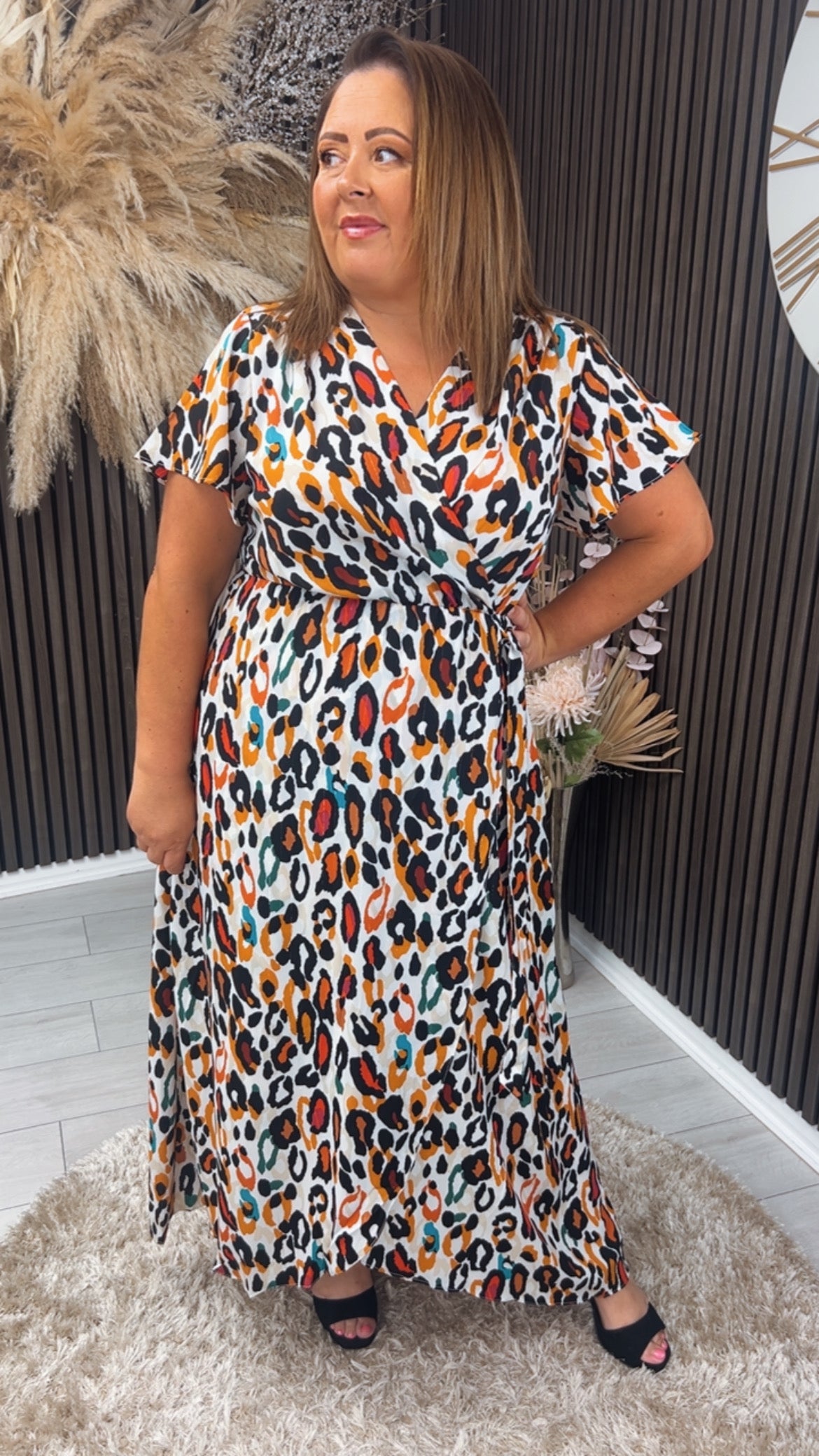 DYMPNA DRESS - WHITE ANIMAL