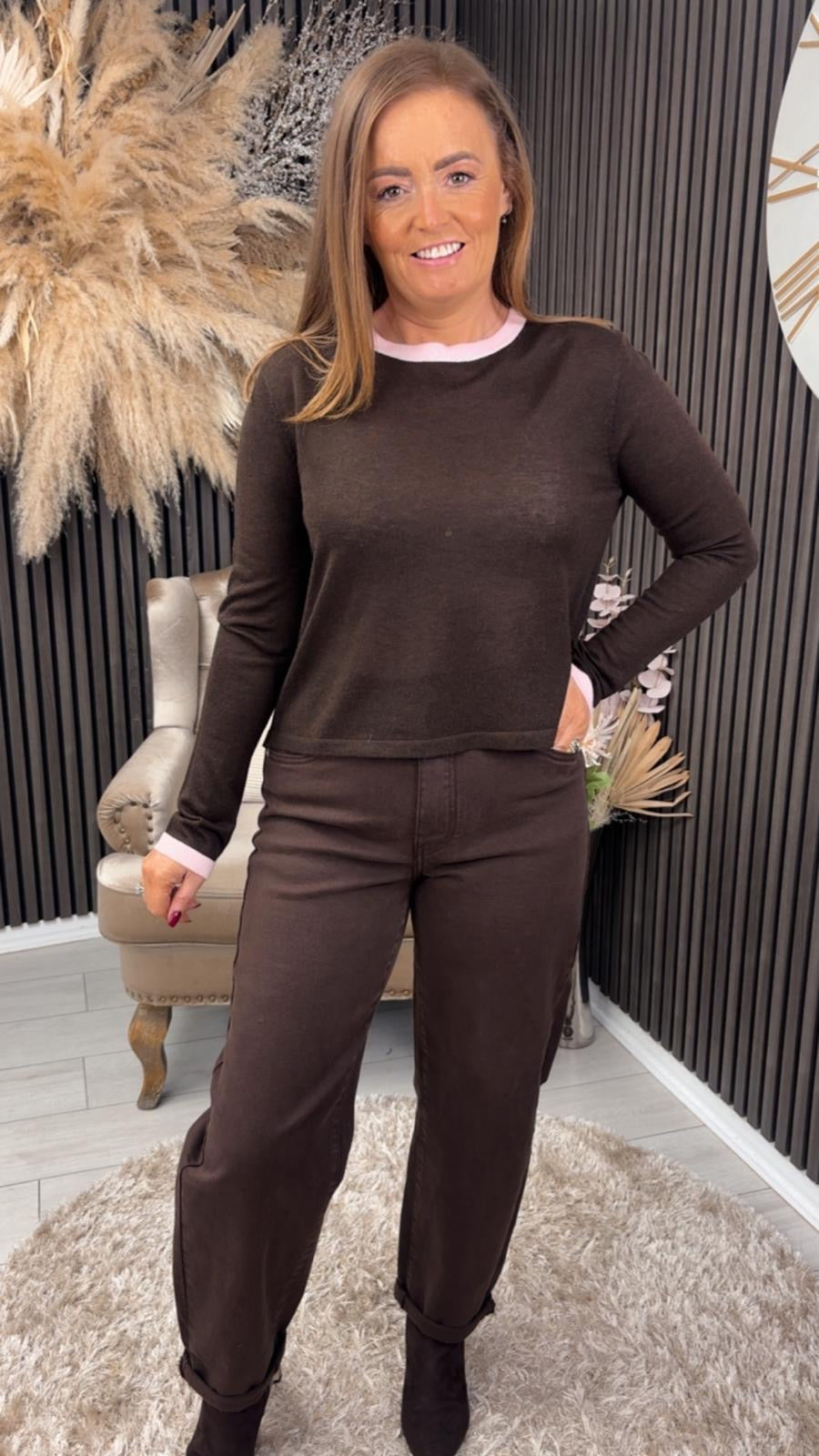 MORGAN TOP - BROWN