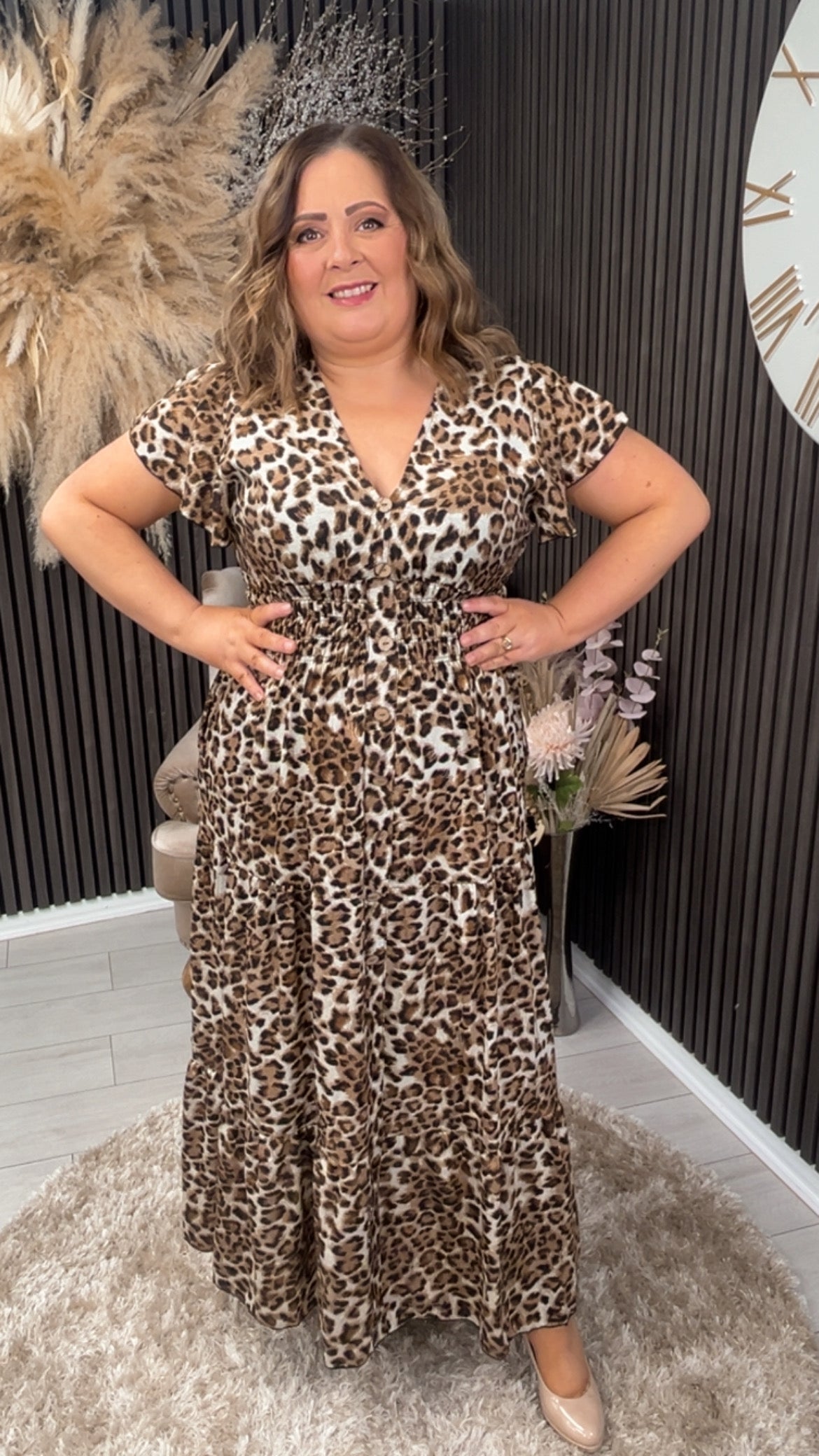 JILLIAN DRESS - LEOPARD PRINT