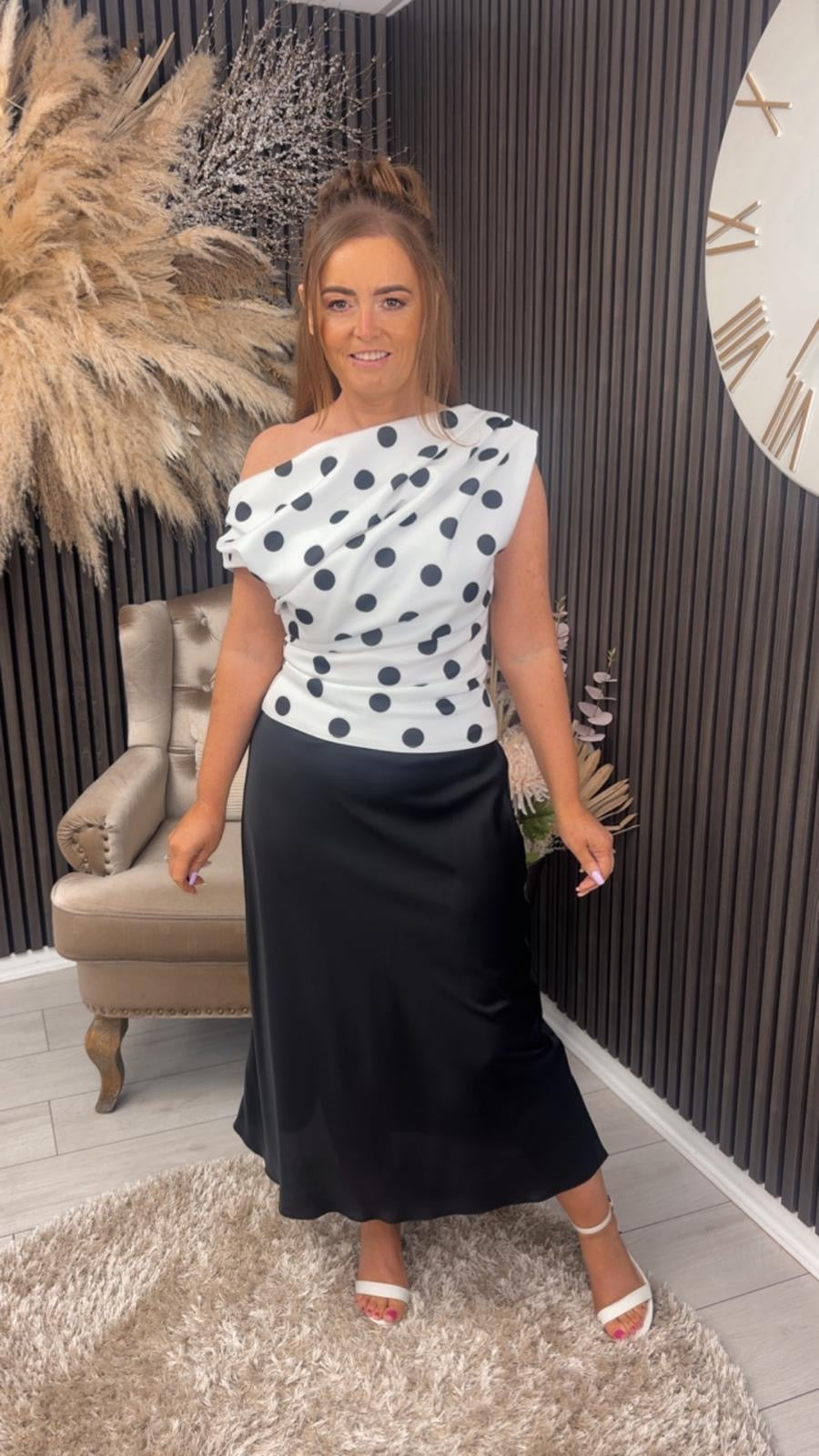 DONNA TOP - WHITE/BLACK