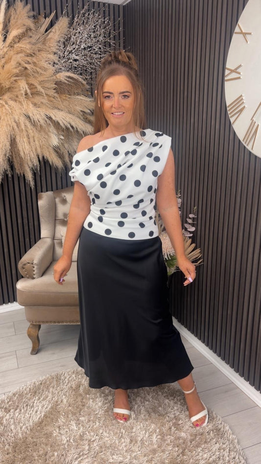 DONNA TOP - WHITE/BLACK