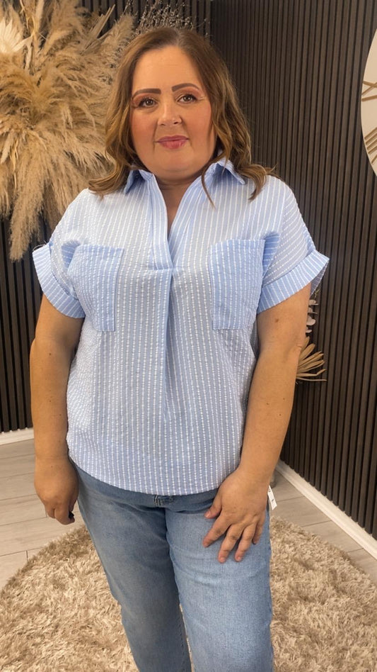 CYNTHIA TOP - BLUE