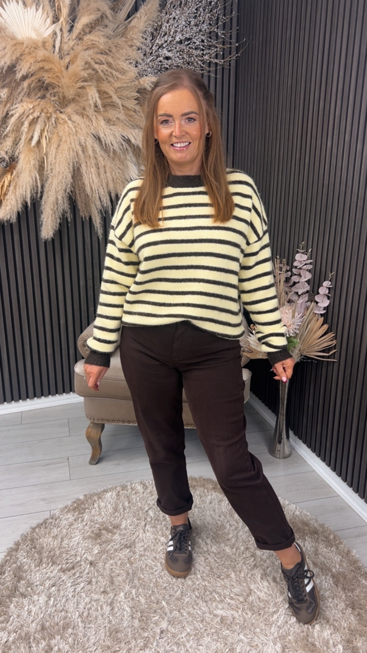 SARAH JUMPER - YELLOW/BROWN