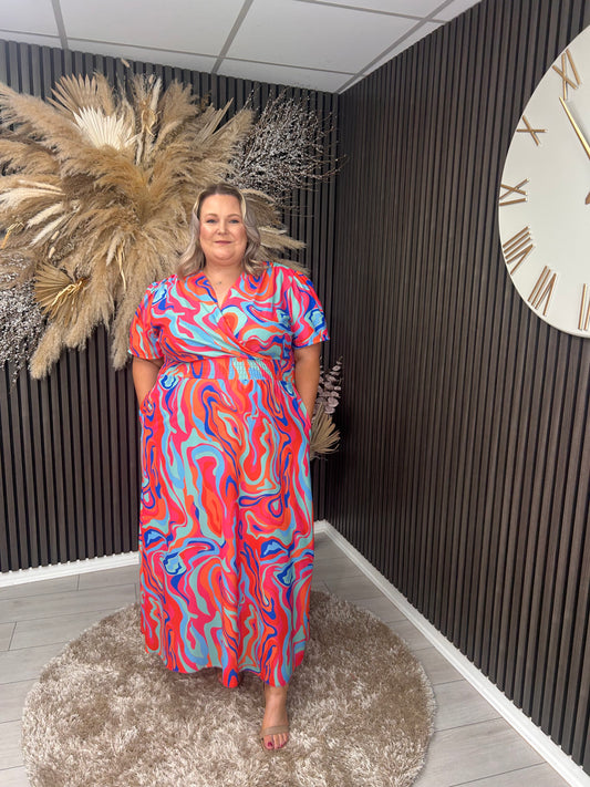 TRACEY DRESS - POWDER BLUE