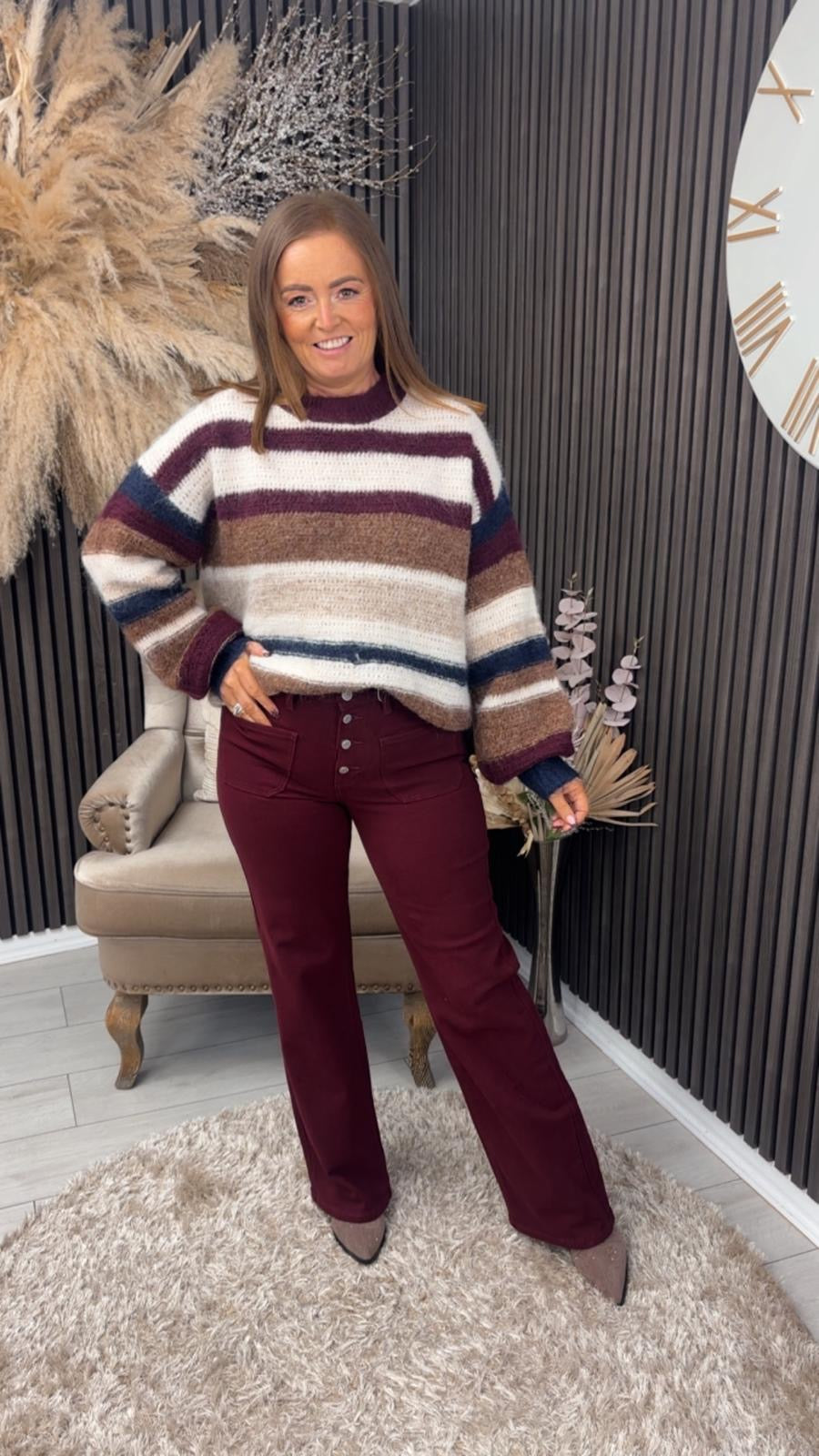 TYLER JEANS - BURGUNDY
