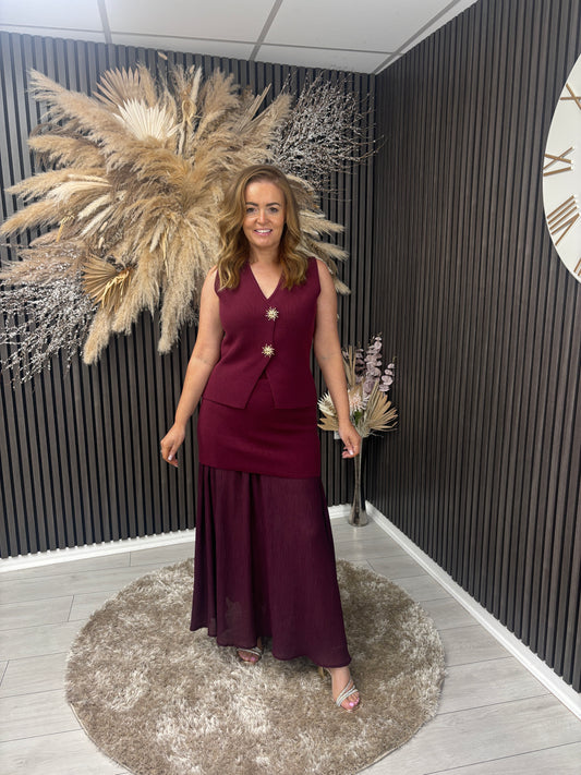 MARCILLA SKIRT - BORDEAUX