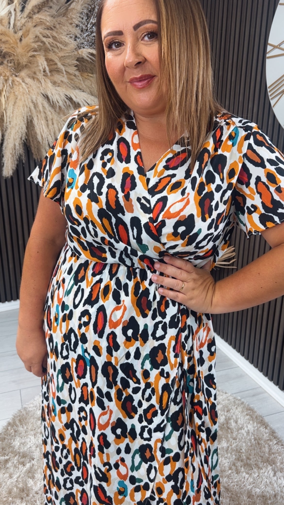 DYMPNA DRESS - WHITE ANIMAL