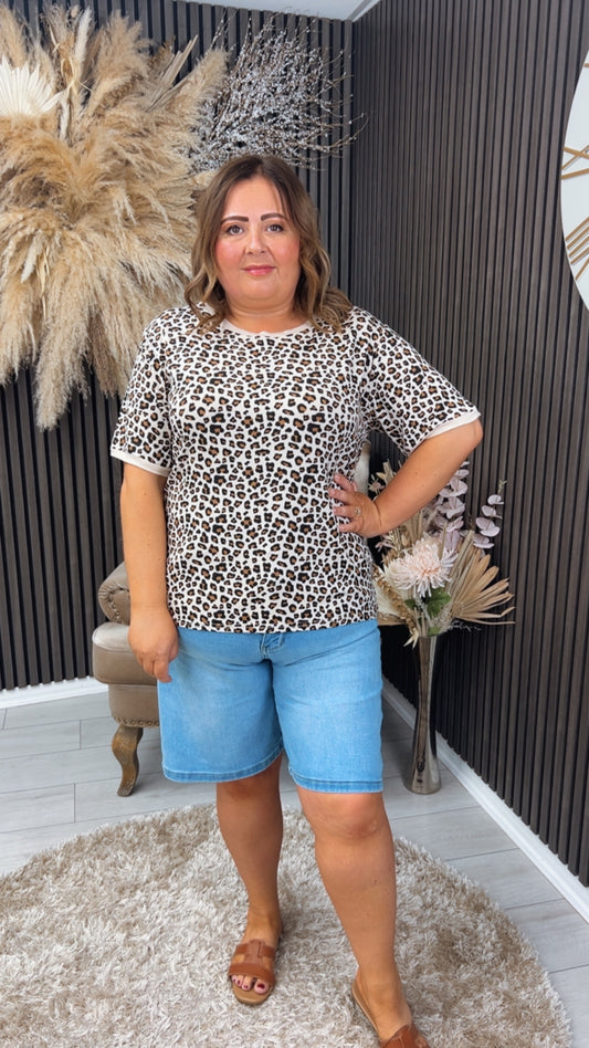 TAMMIE ANIMAL PRINT T-SHIRT