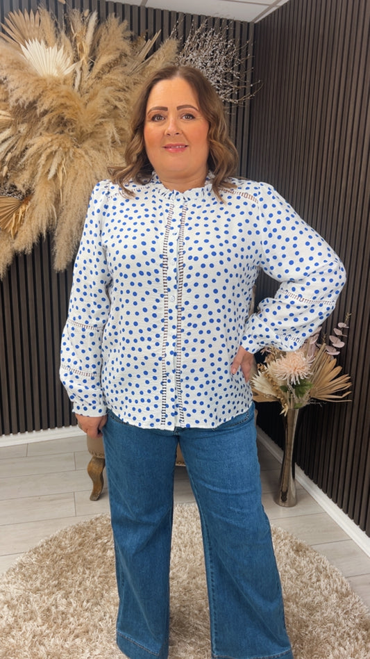 LEAH SHIRT - BLUE SPOT