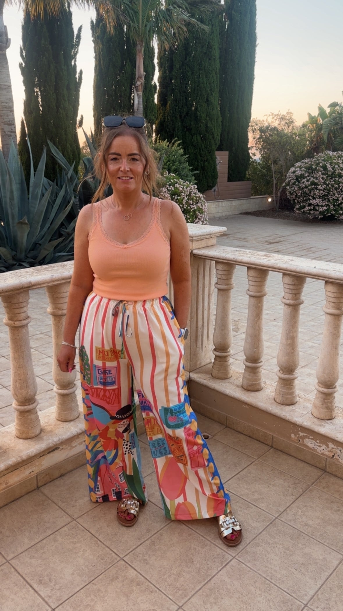 JUNE WIDE LEG TROUSERS - CORAL