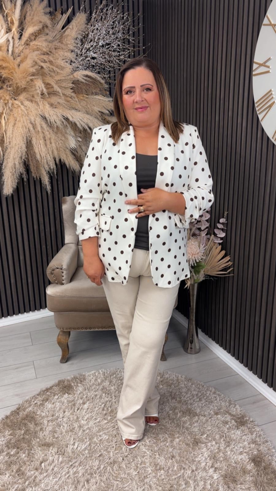 JANA BLAZER - CREAM SPOT