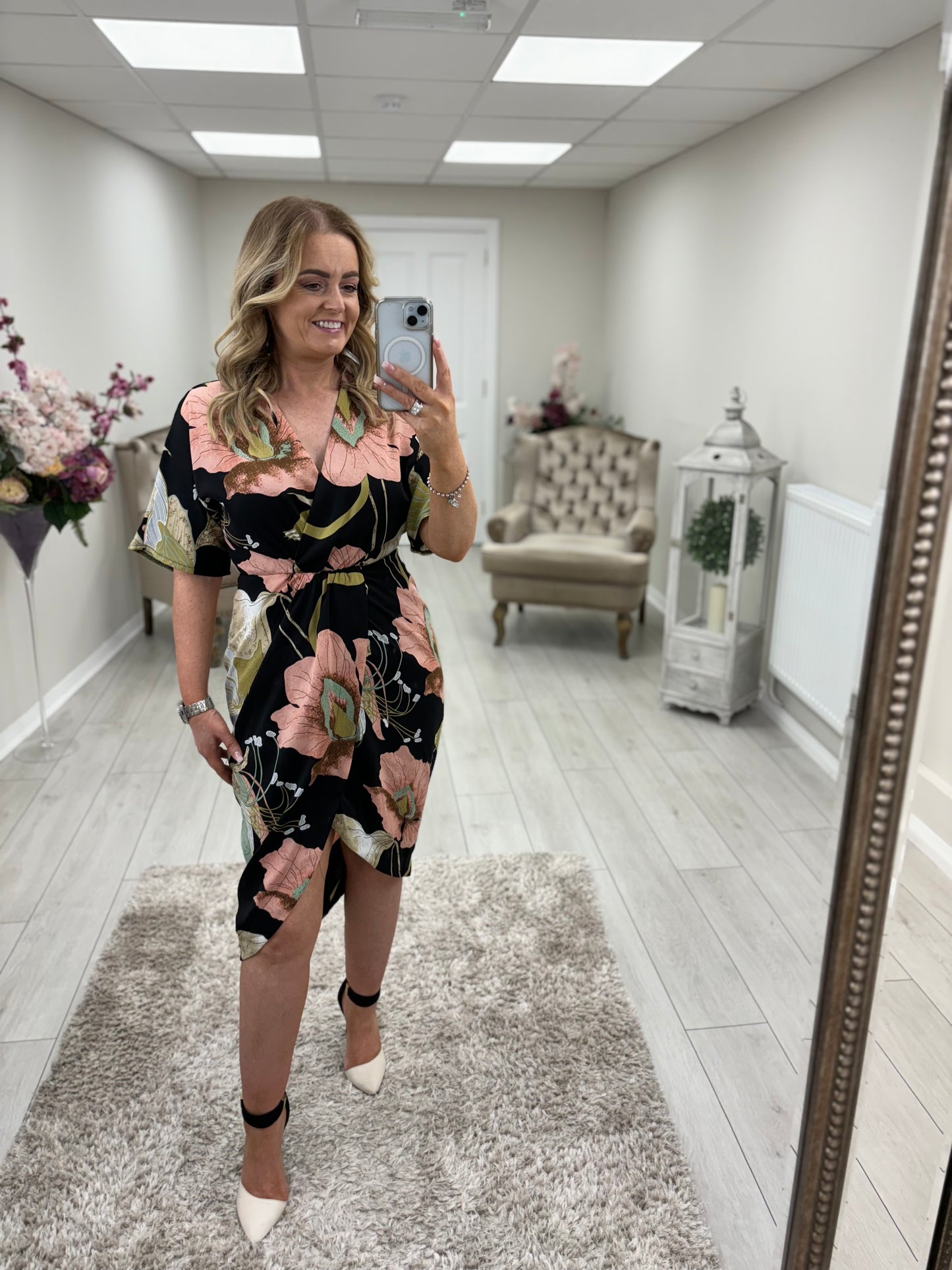 CHELSEA DRESS - BLACK/BLUSH