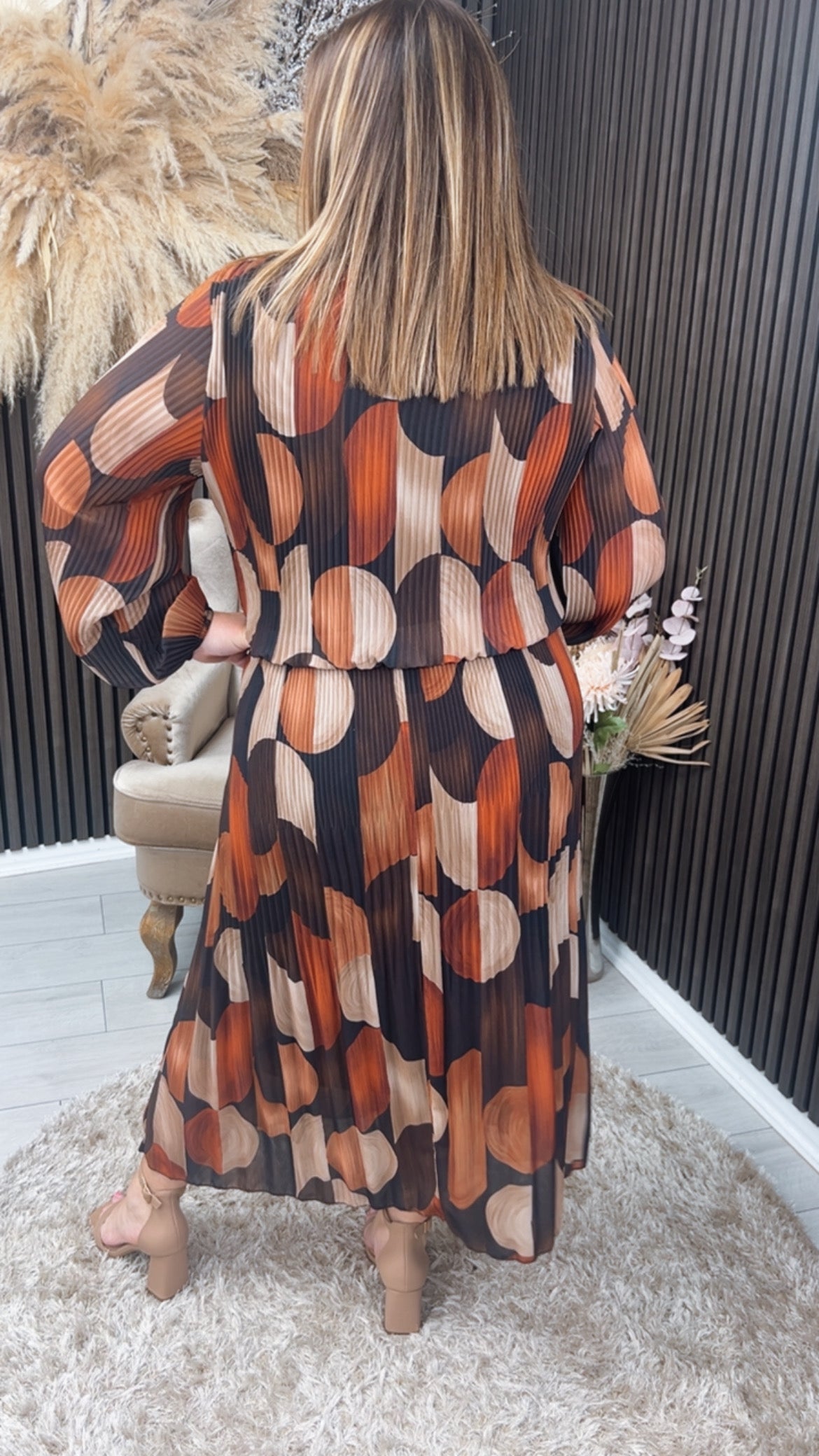 LOIS DRESS - BROWN