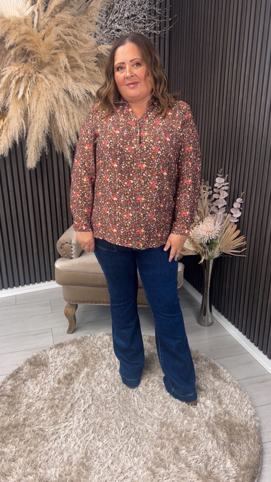GINNIE BLOUSE - BROWN