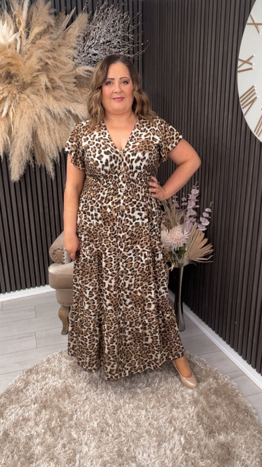 JILLIAN DRESS - LEOPARD PRINT